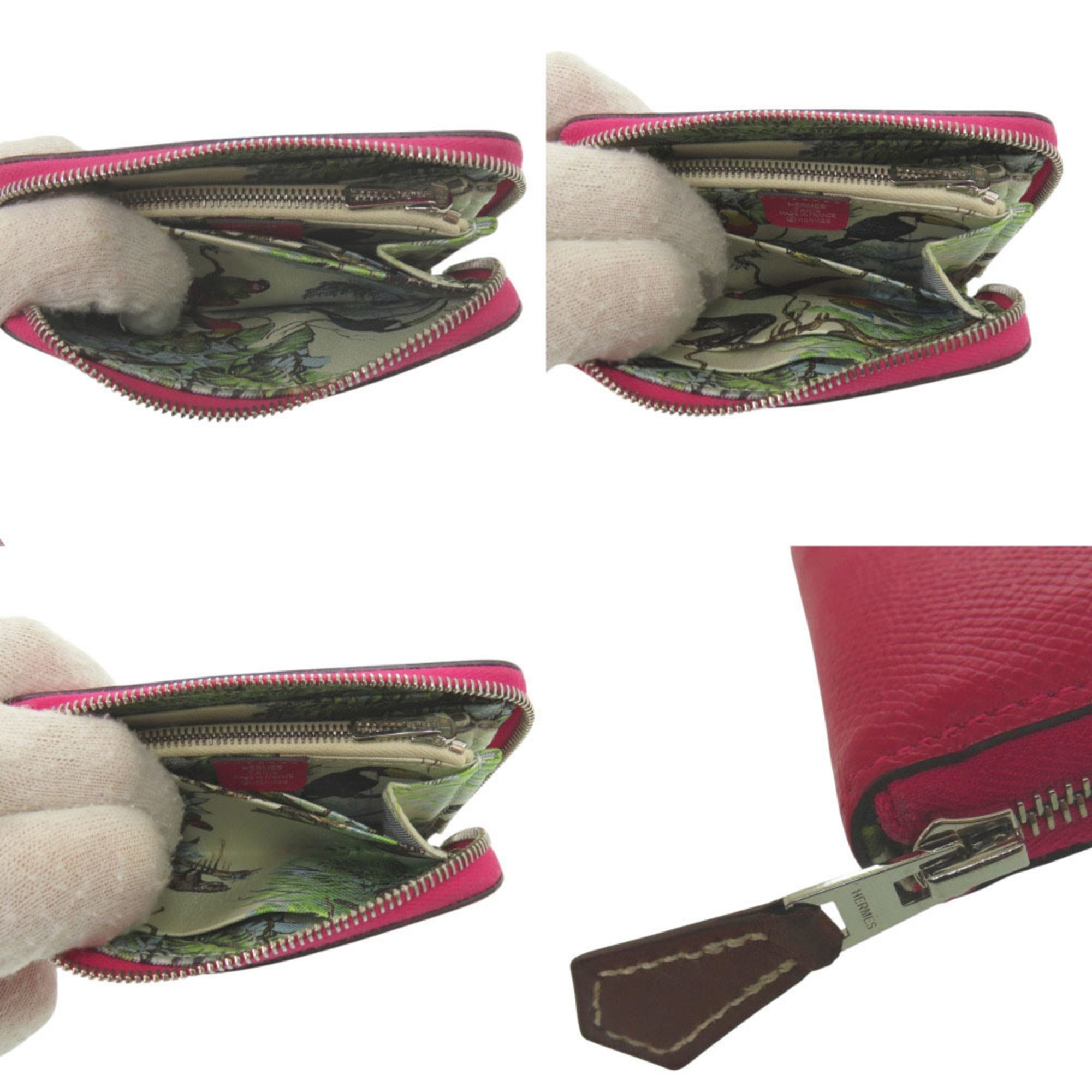 Hermes Pink Barenia Leather Epsom Leather Coin Purse/Coin Case (Pre-Owned)