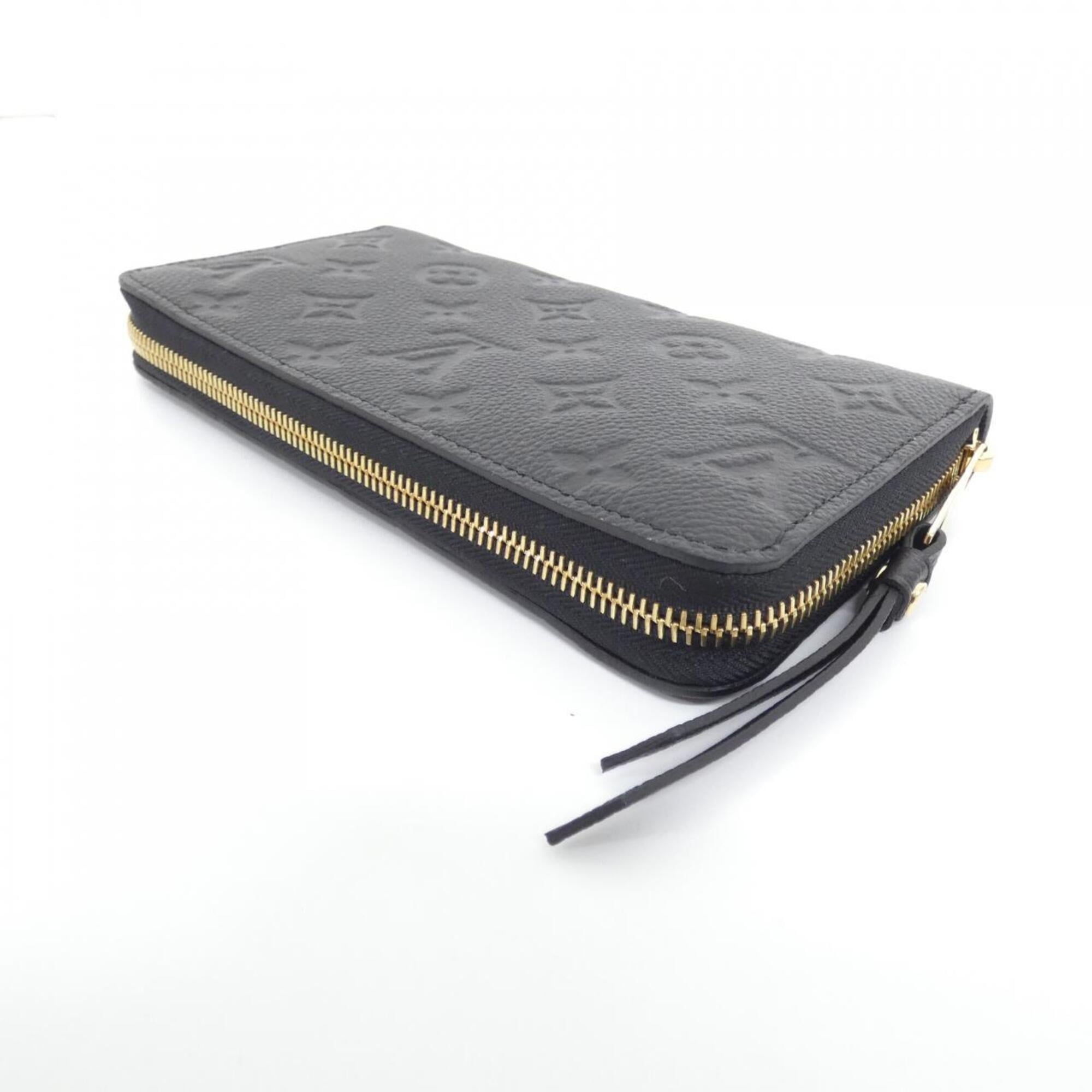 Louis Vuitton Black Leather Long Wallet (Bi-Fold) (Pre-Owned)