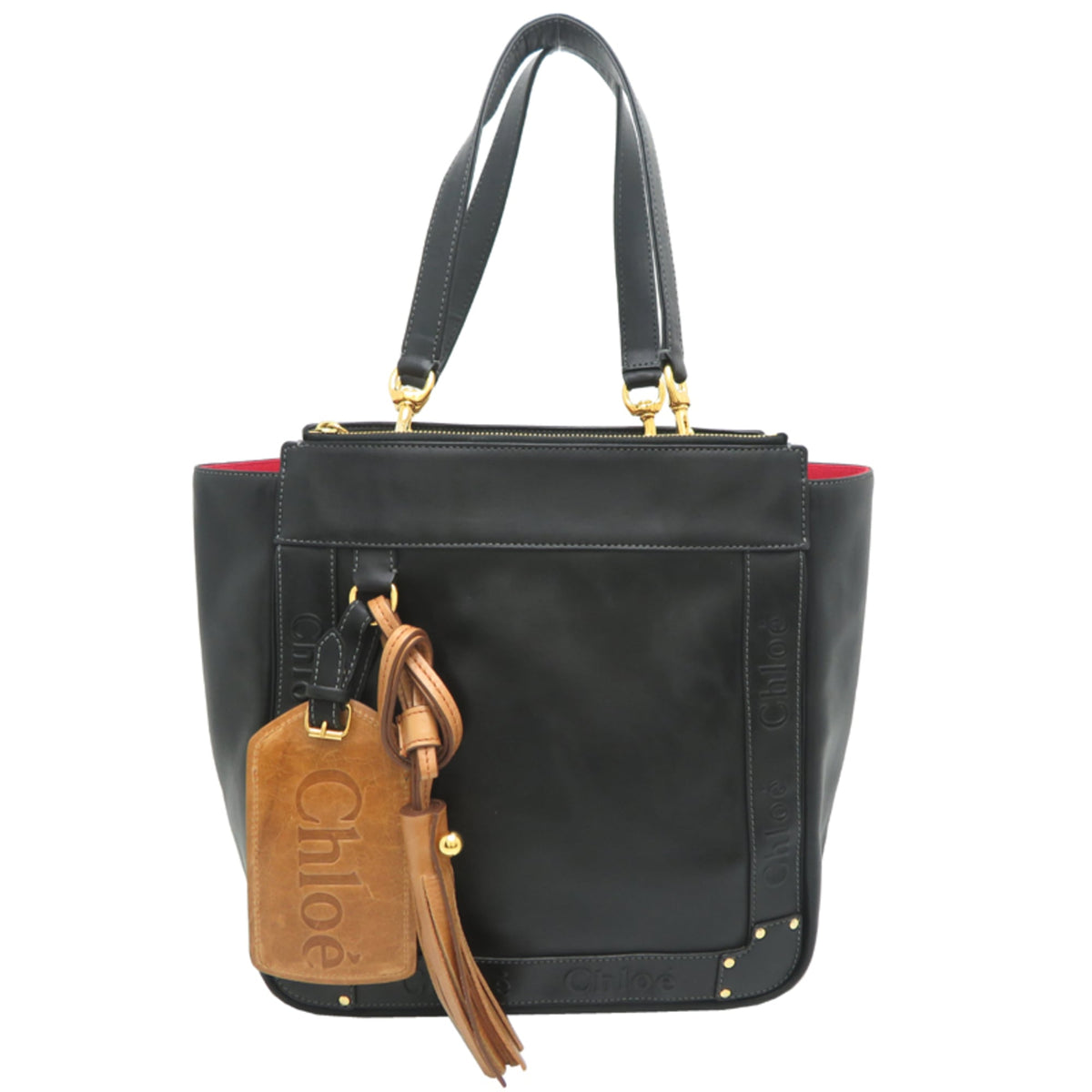 Chloé Black Leather Tote Bag (Pre-Owned)