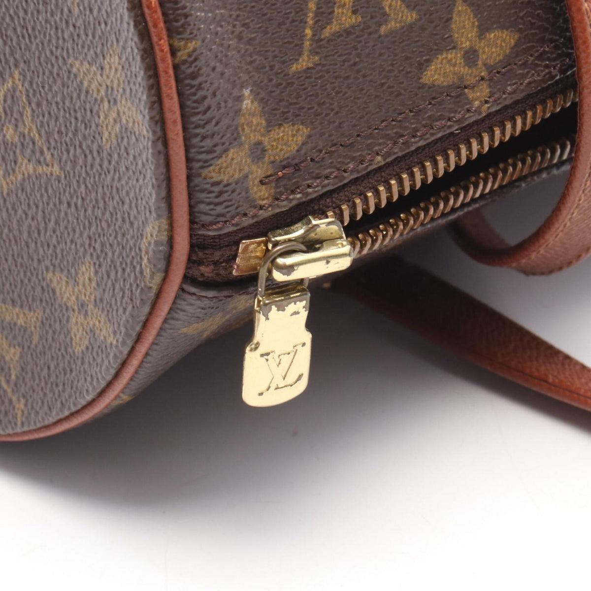 Louis Vuitton Brown Pvc Leather Handbag Pouch (Pre-Owned)