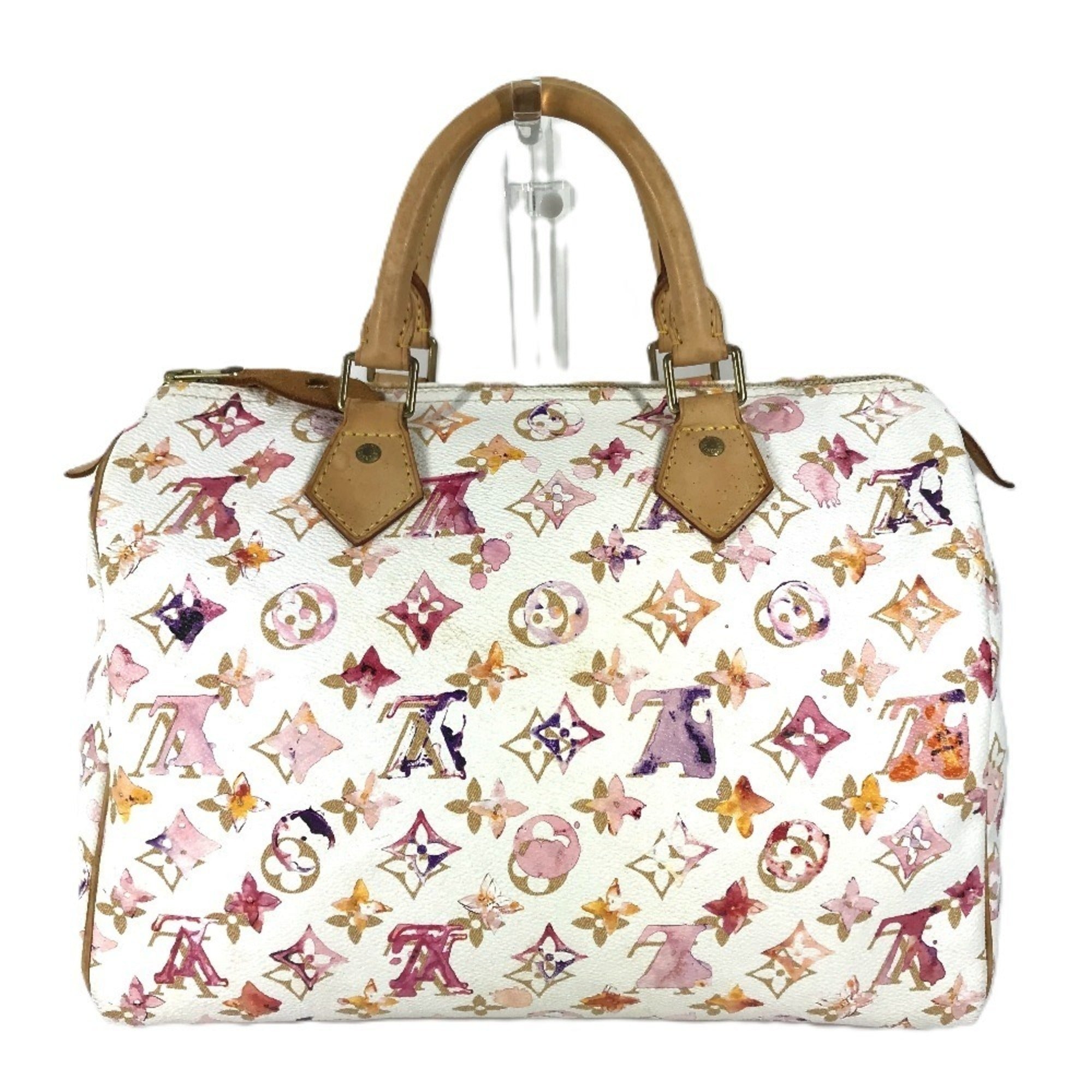 Louis Vuitton Monogram Watercolor Pink White Boston Bag Handbag (Pre-Owned)