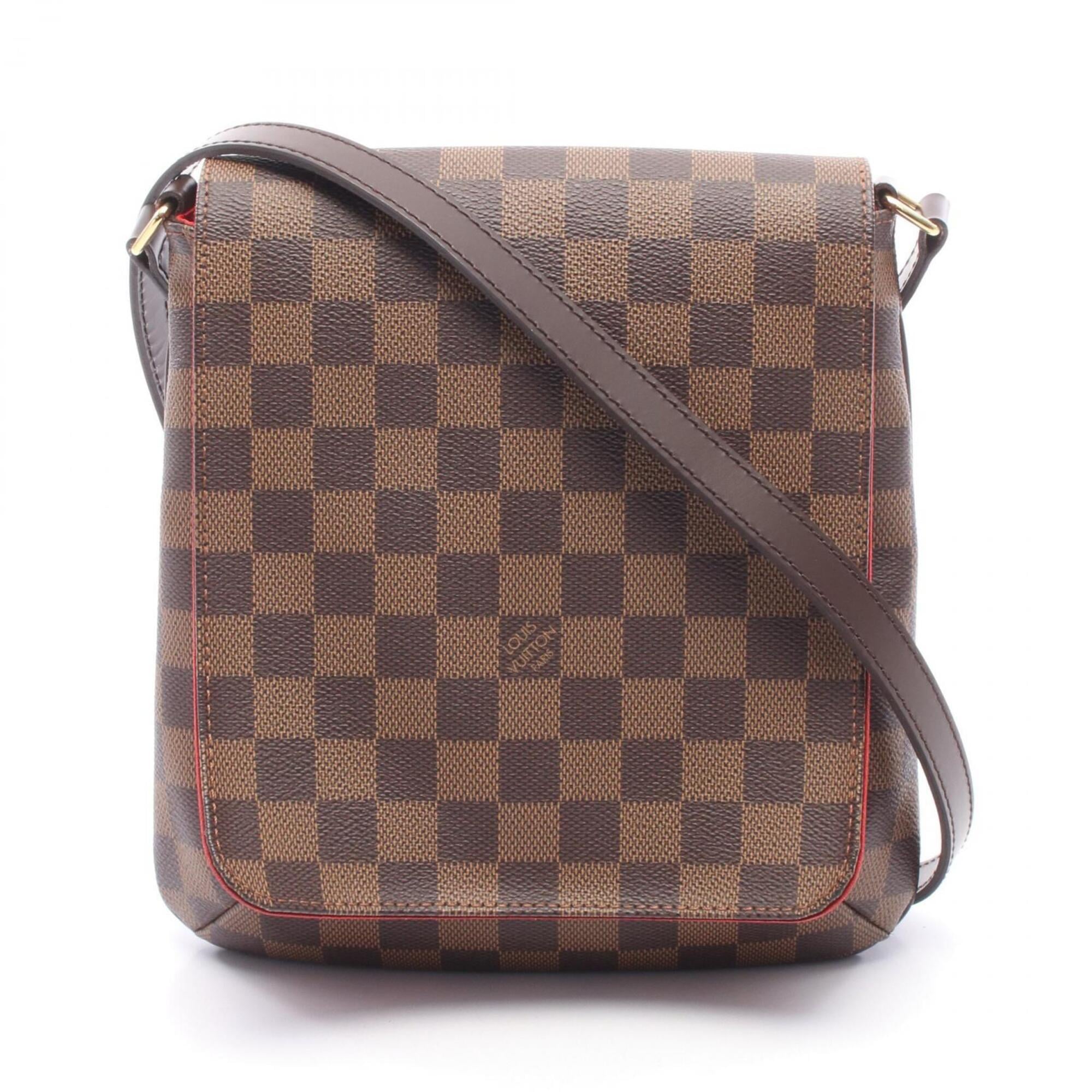Louis Vuitton Brown Coated Canvas Pvc Damier Canvas Leather Handbag Shoulder Bag (Pre-Owned)