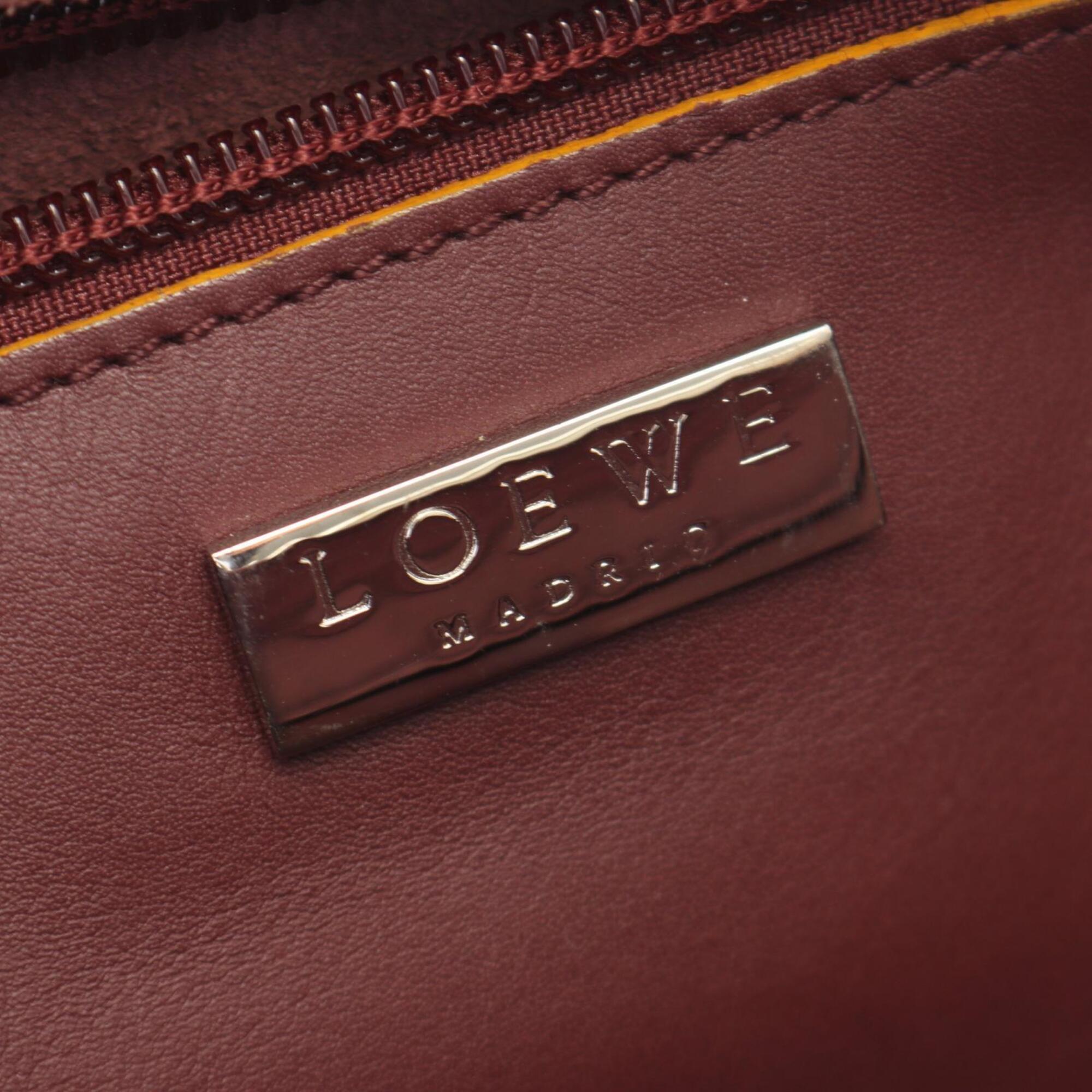 Loewe Bordeaux Leather Handbag (Pre-Owned)