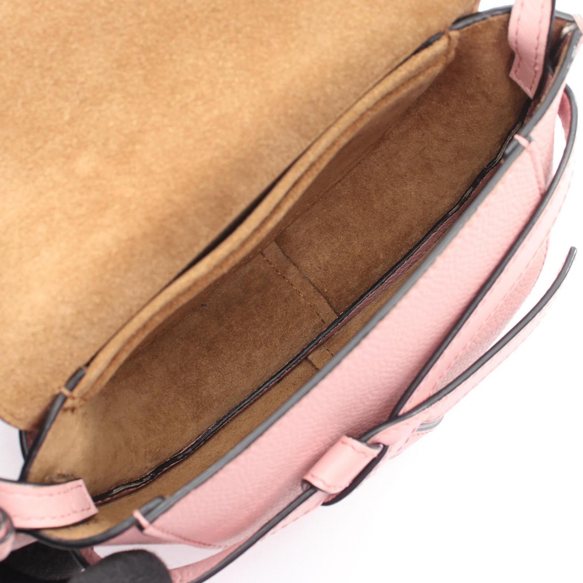 Loewe Pink Leather Handbag Shoulder Bag (Pre-Owned)