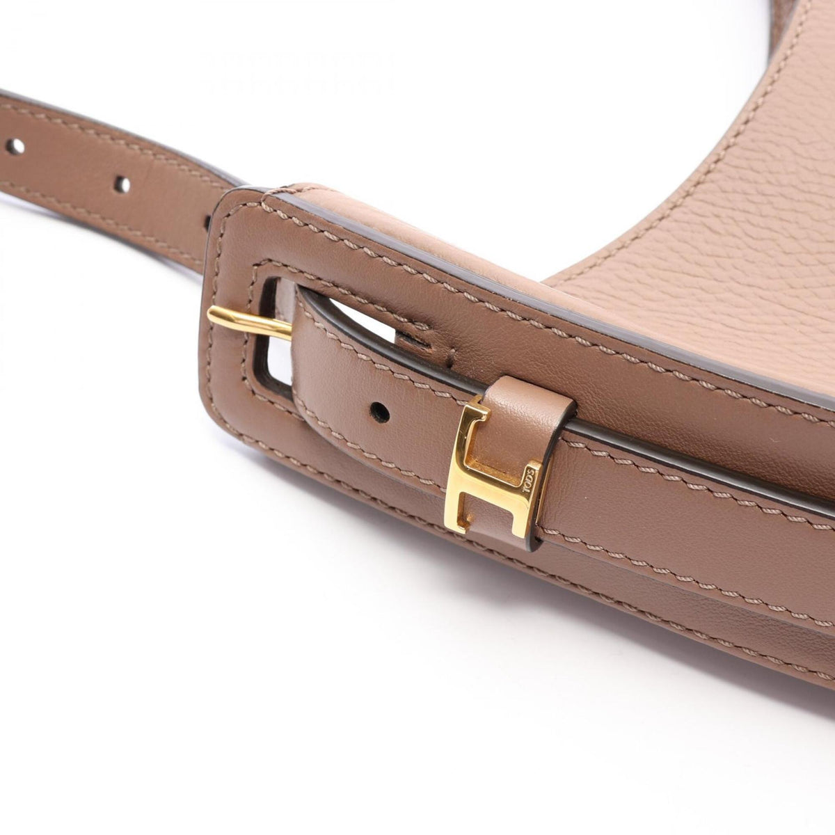 Tod's Gray Leather Handbag Shoulder Bag (Pre-Owned)