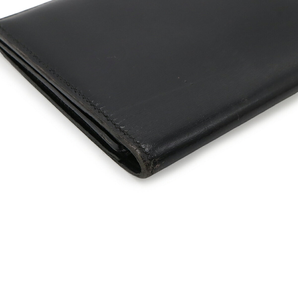 Hermes Osaka Black Box Calf Leather Long Wallet (Bi-Fold) (Pre-Owned)