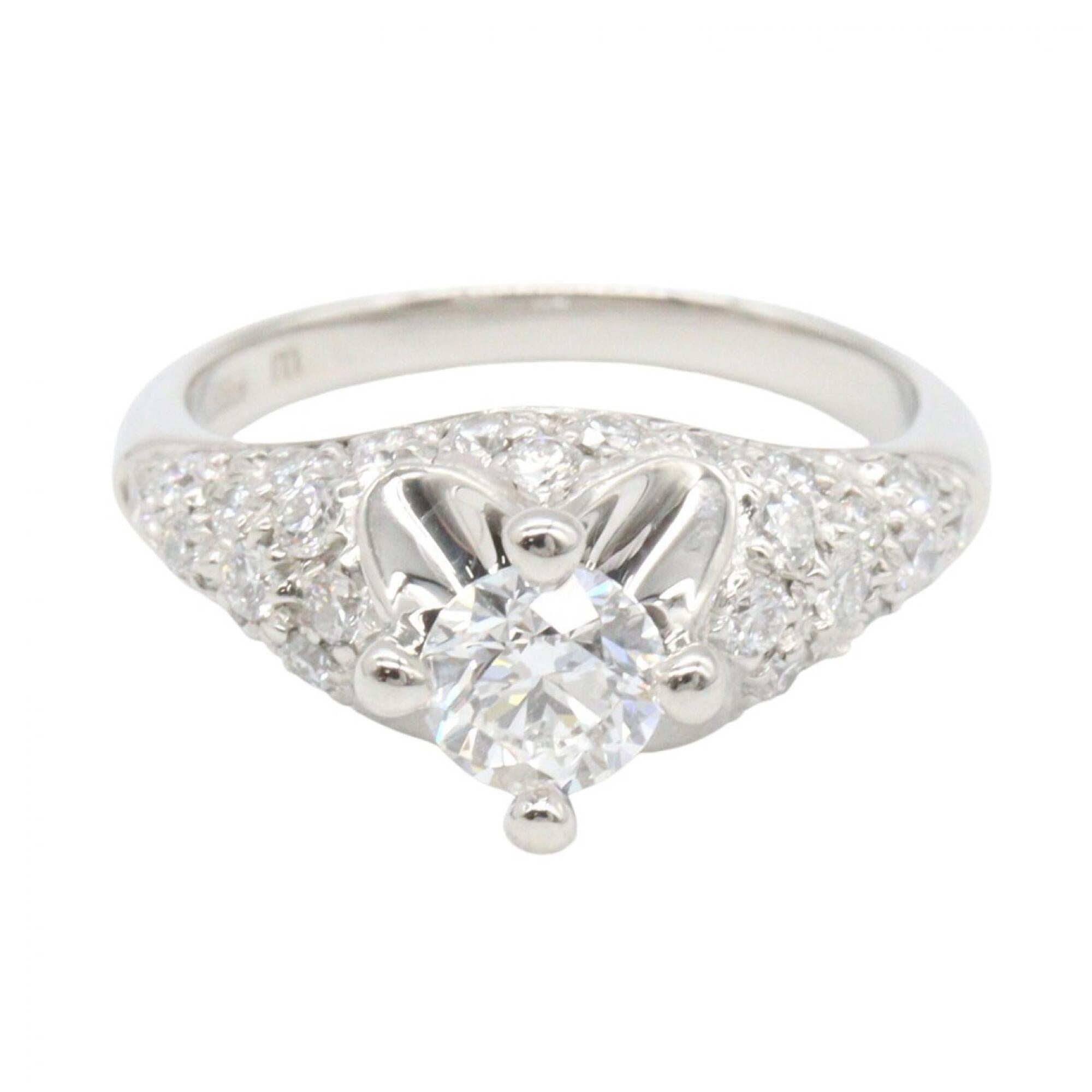 Bvlgari Silver Clear Platinum 950 Band Ring (Pre-Owned)