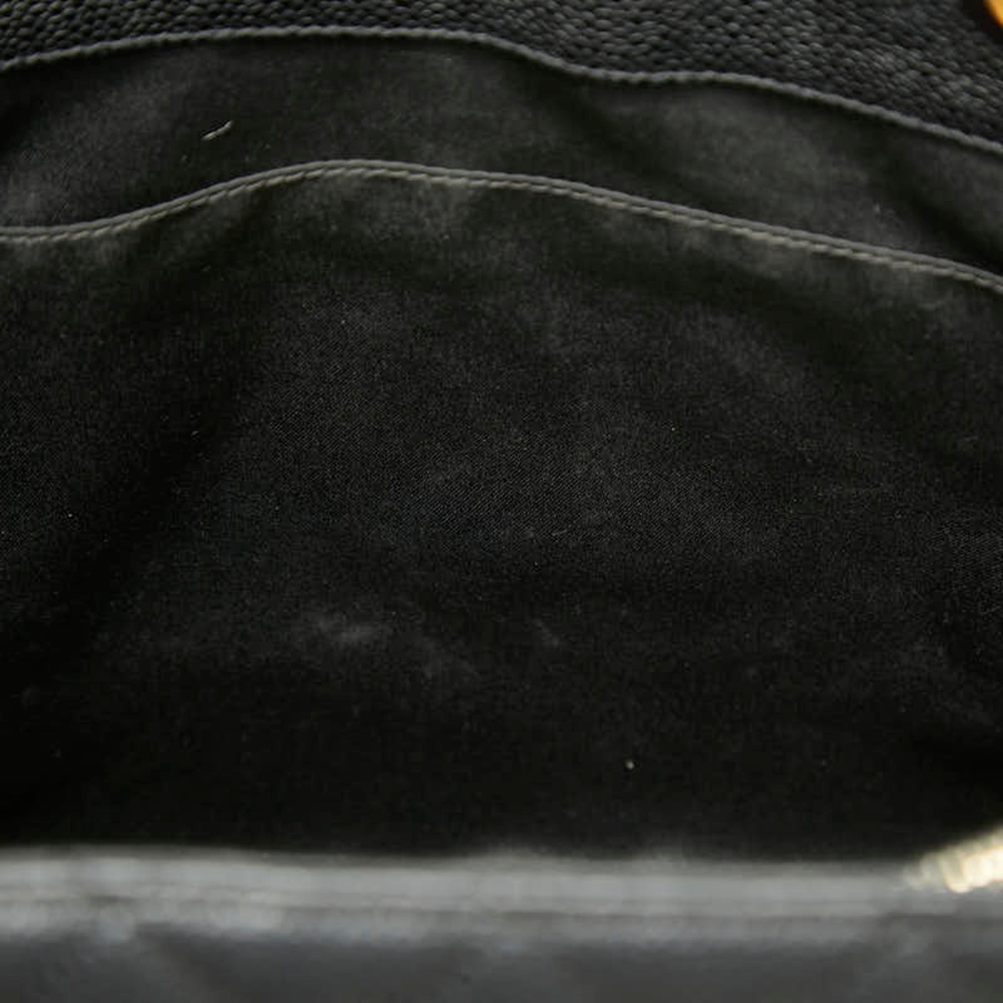 Chanel Black Grained Calfskin Shoulder Bag (Pre-Owned)