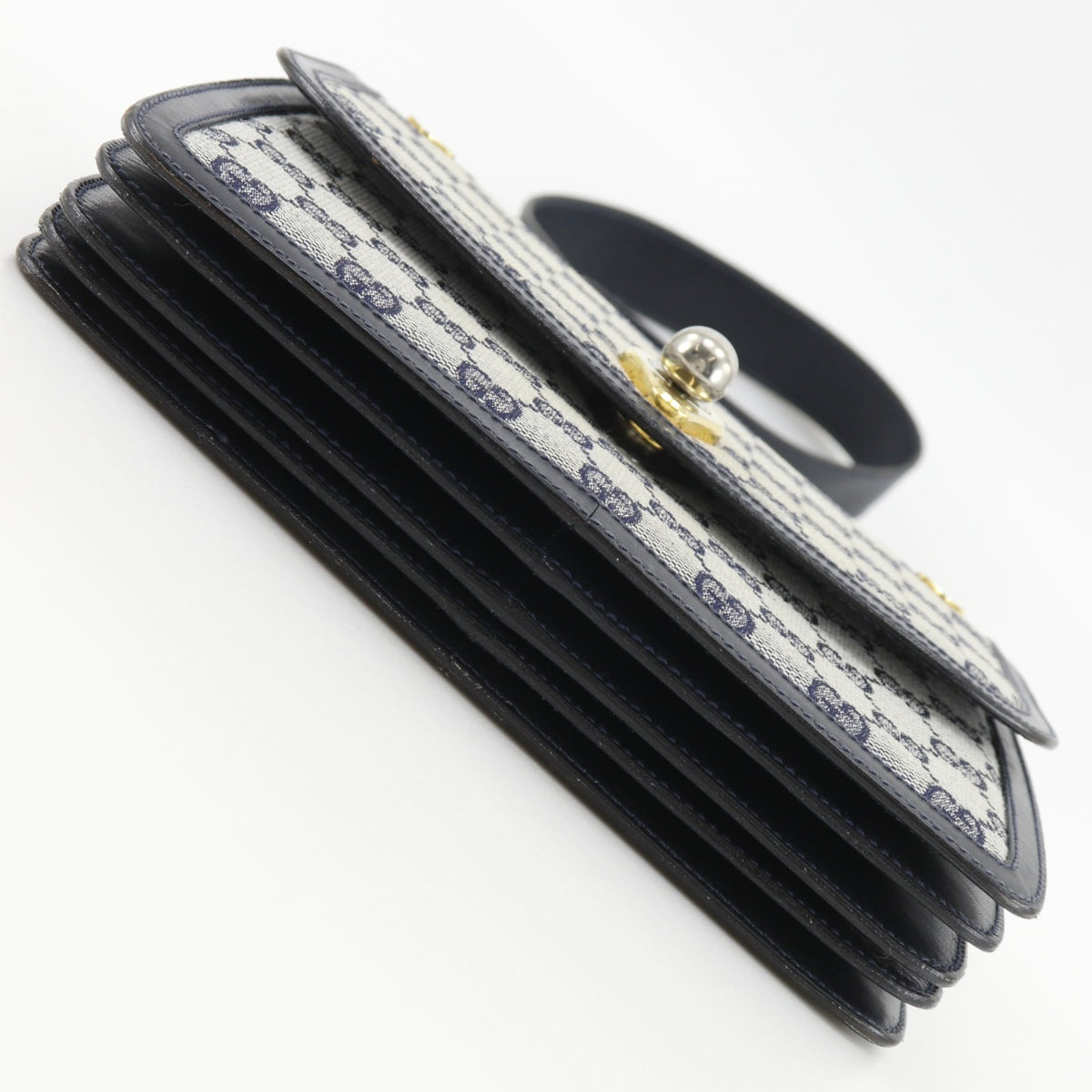 Gucci Navy Gg Canvas Shoulder Bag (Pre-Owned)