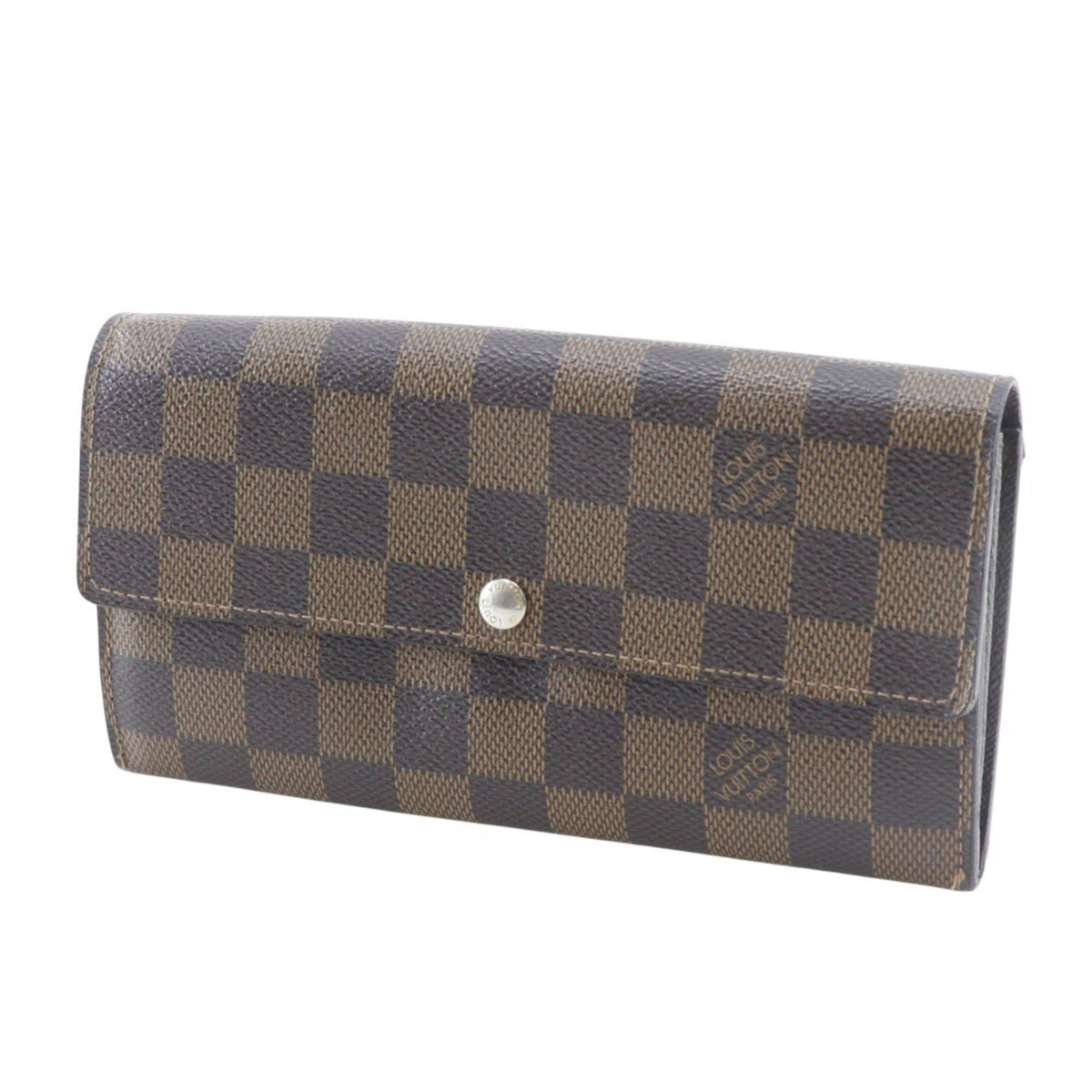 Louis Vuitton Damier Brown Damier Canvas Long Wallet (Bi-Fold) (Pre-Owned)