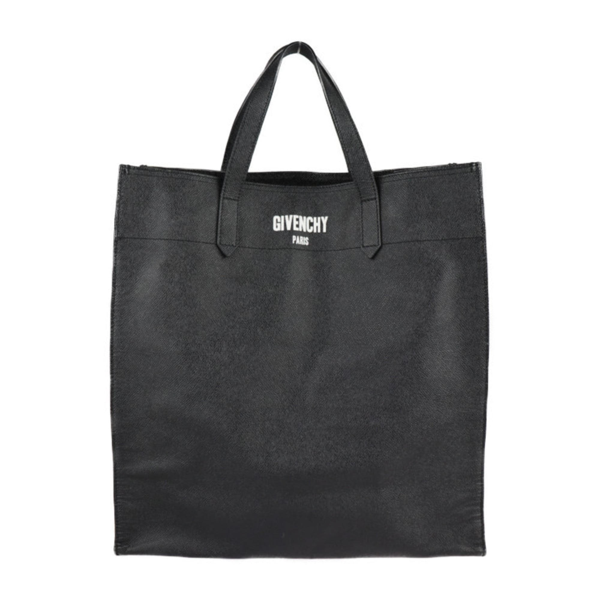 Givenchy Black Leather Handbag Shopping Bag Shoulder Bag Tote Bag (Pre-Owned)