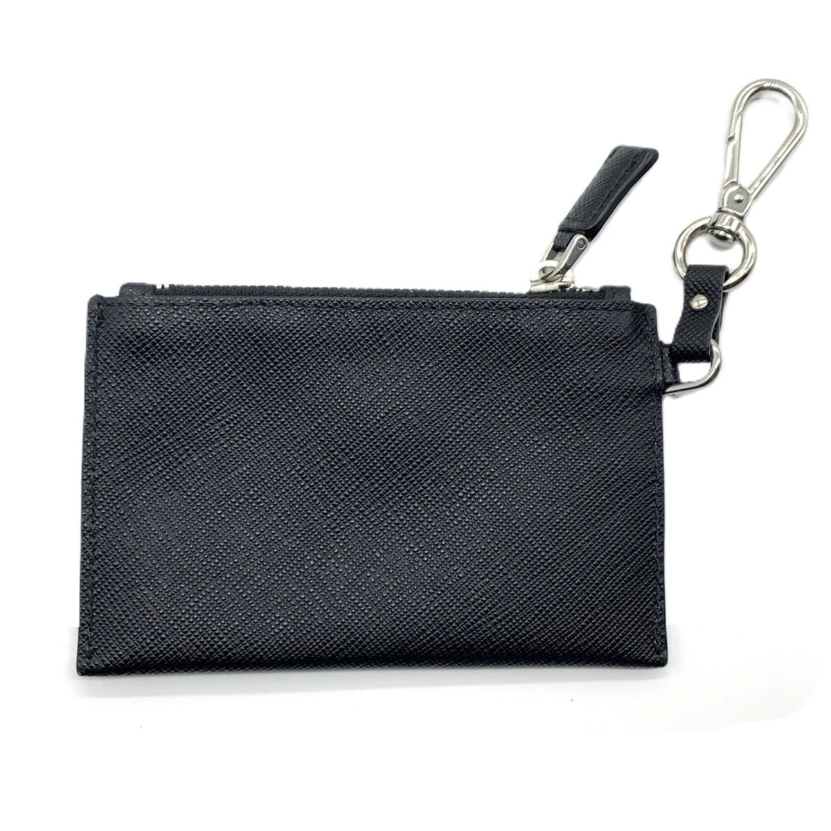 Prada Black Saffiano Triangle Coin Purse/Coin Case (Pre-Owned)