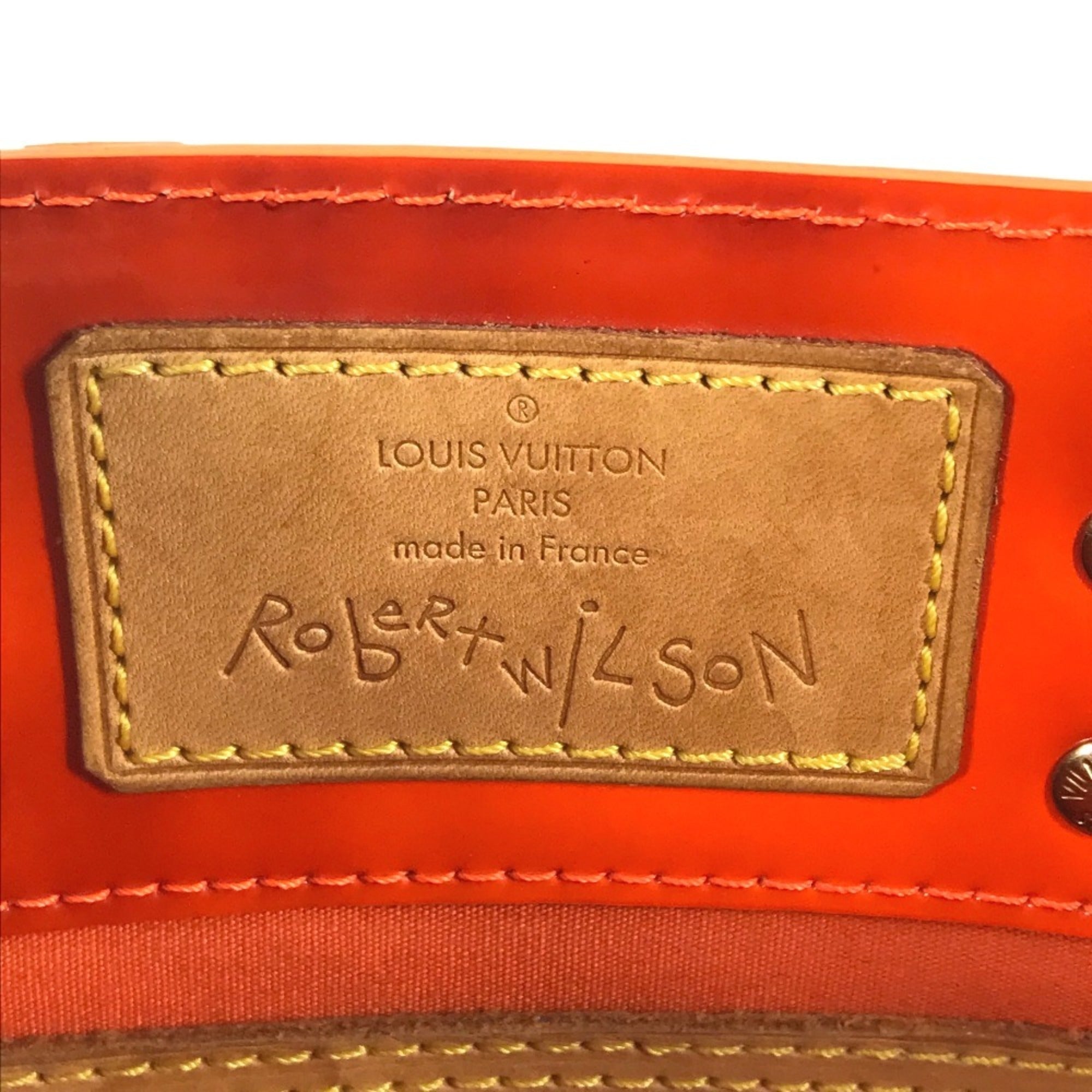 Louis Vuitton Orange Monogram Vernis Handbag Tote Bag (Pre-Owned)