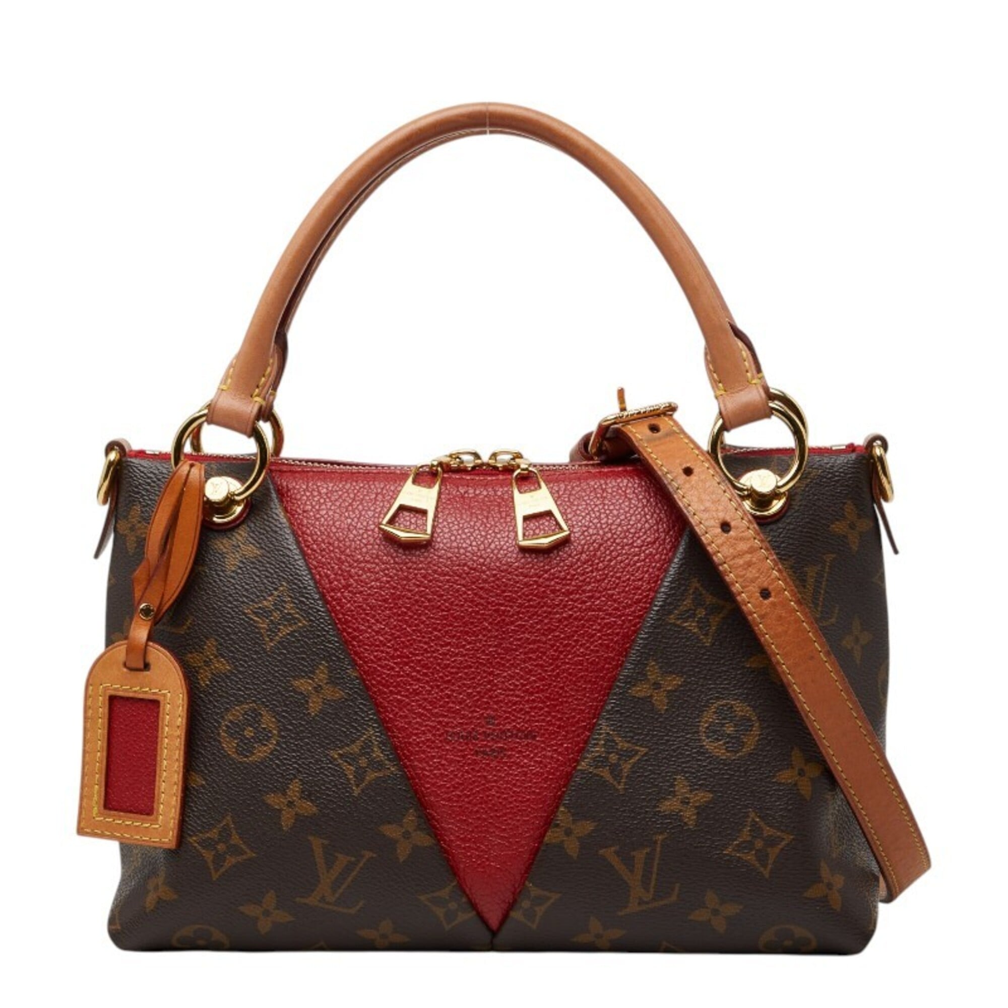 Louis Vuitton Cerise Monogram Red Brown Monogram Handbag Shoulder Bag (Pre-Owned)
