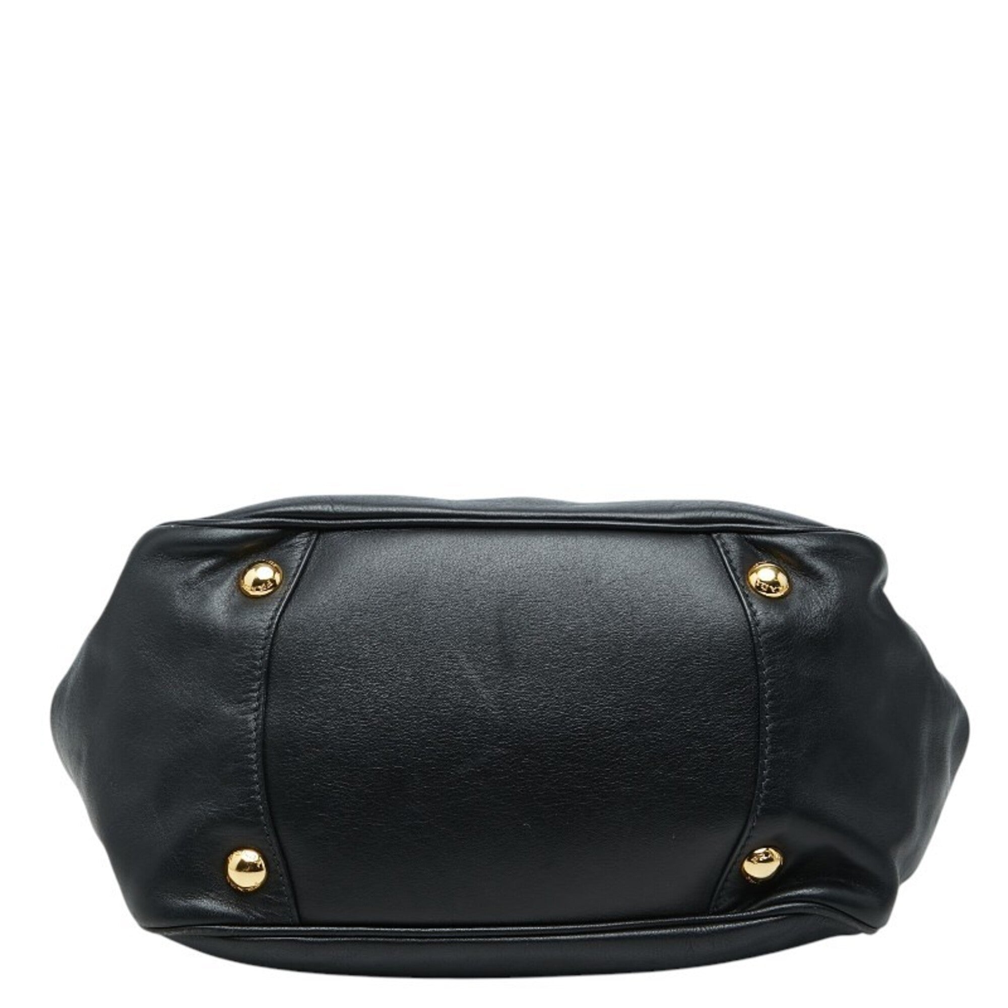 Prada Black Leather Handbag Shoulder Bag (Pre-Owned)