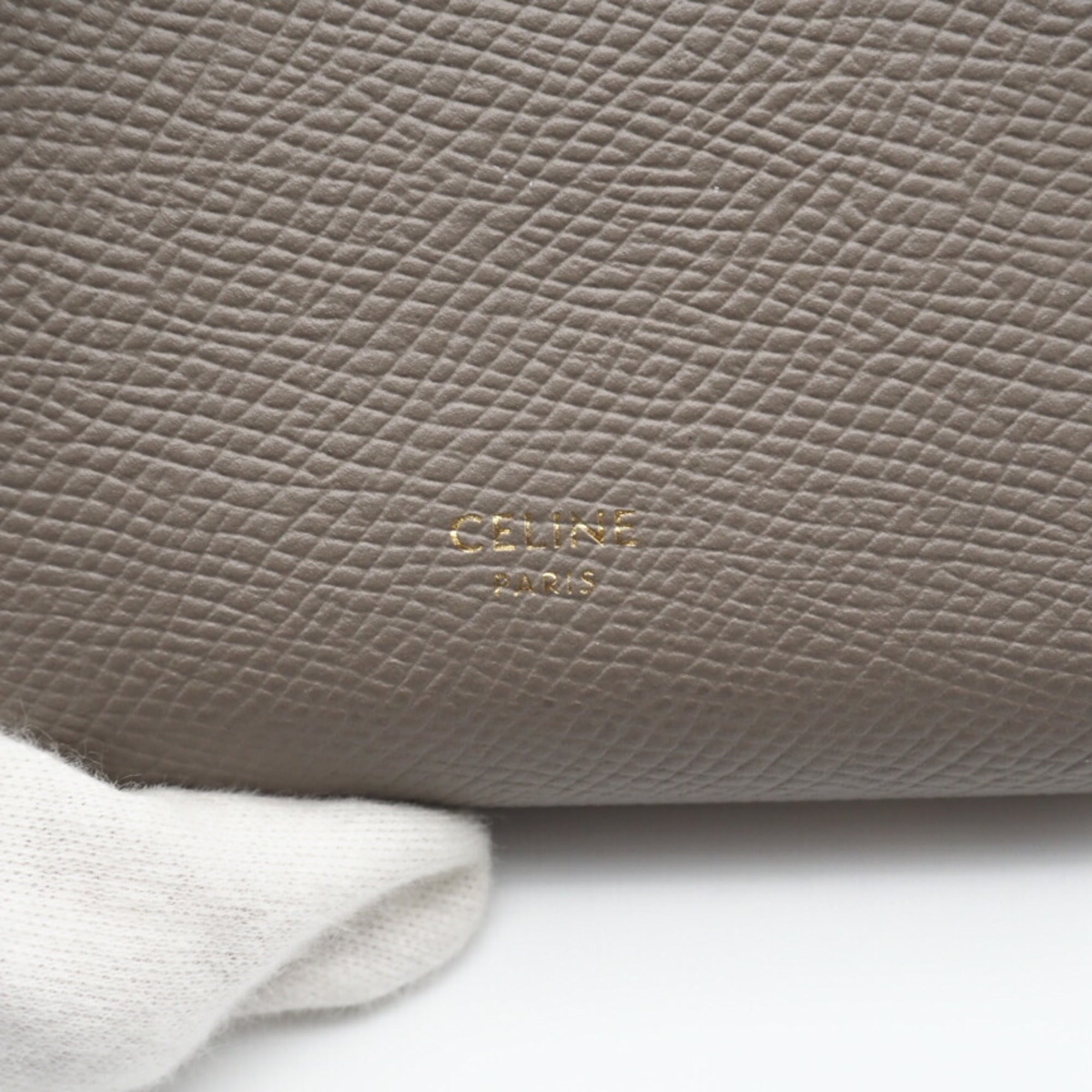 Celine Beige Blue Leather Wallet (Bi-Fold) (Pre-Owned)