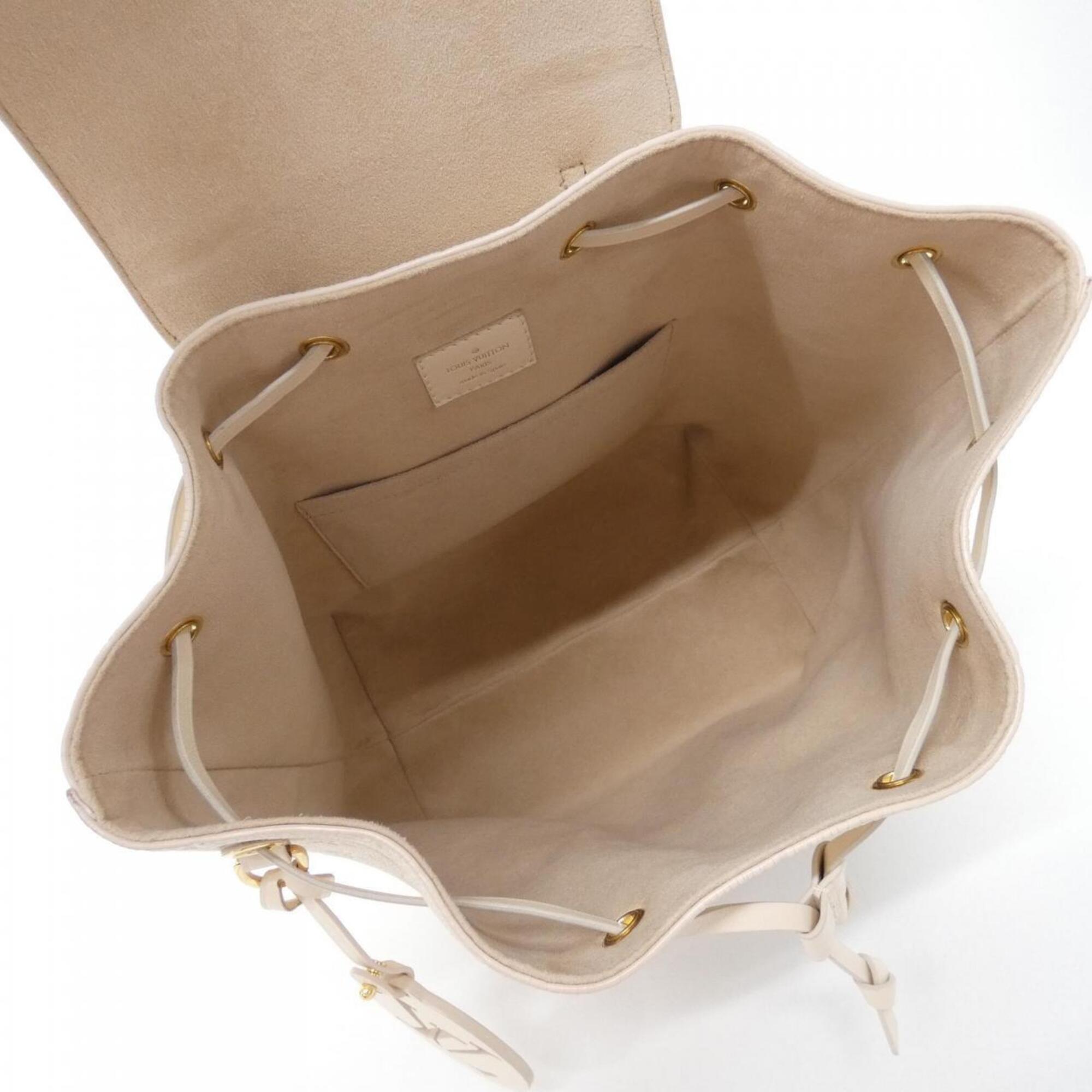 Louis Vuitton Cream Leather Backpack (Pre-Owned)