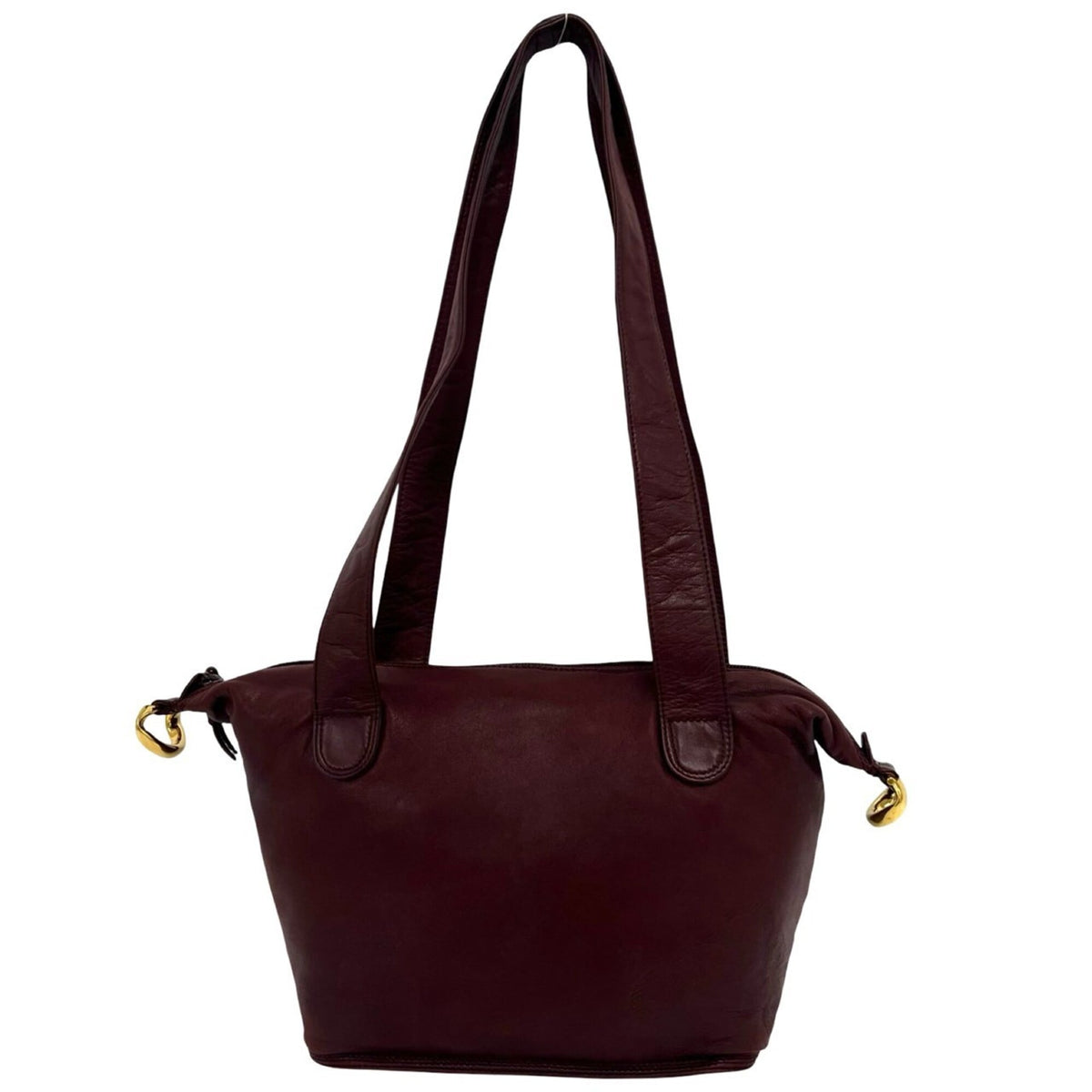 Loewe Red Color Wine Leather Shoulder Bag Tote Bag (Pre-Owned)