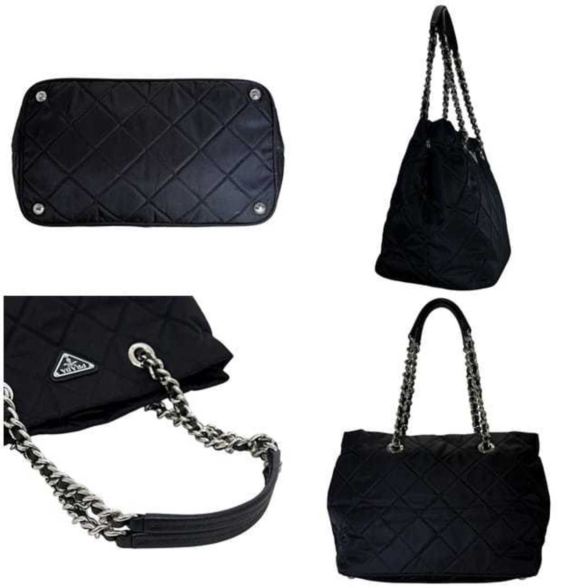Prada Black Nero Nylon Tote Bag (Pre-Owned)