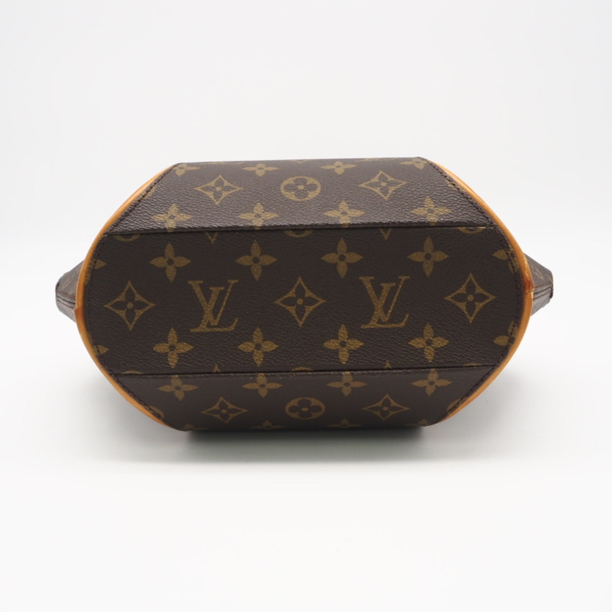 Louis Vuitton Monogram Beige Brown Coated Canvas Leather Handbag (Pre-Owned)