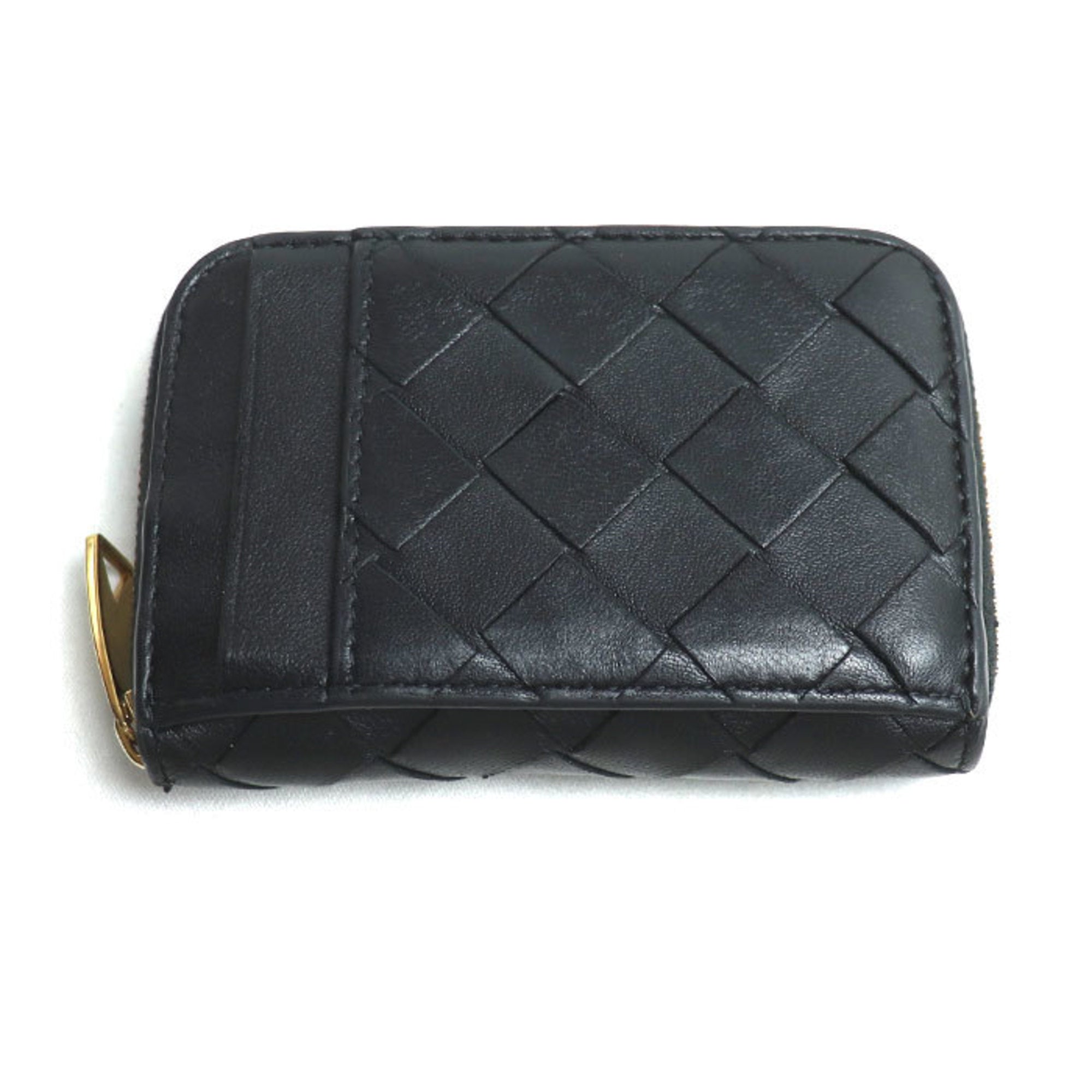 Bottega Veneta Black Leather Long Wallet (Bi-Fold) (Pre-Owned)