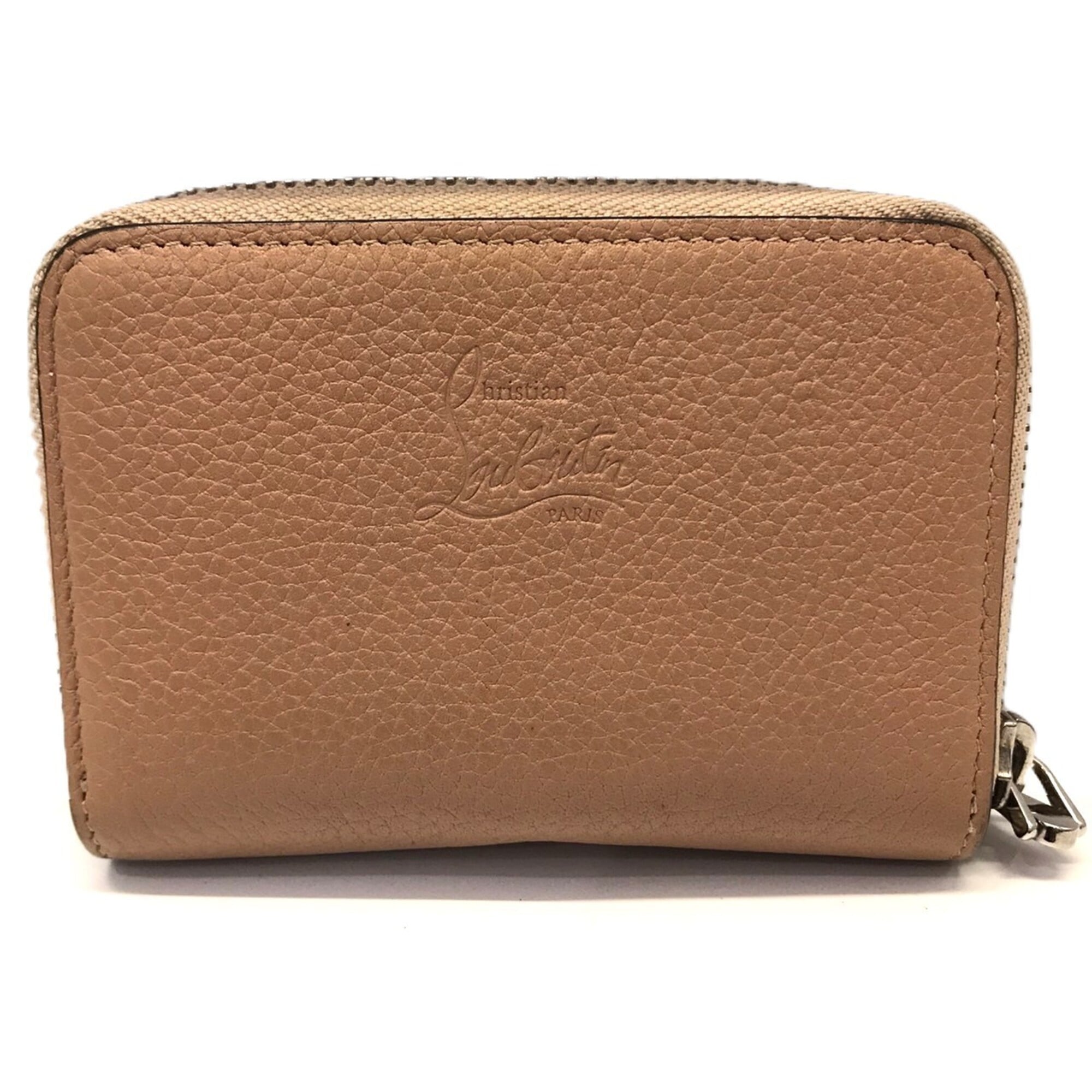 Christian Louboutin Pink Leather Coin Purse/Coin Case (Pre-Owned)