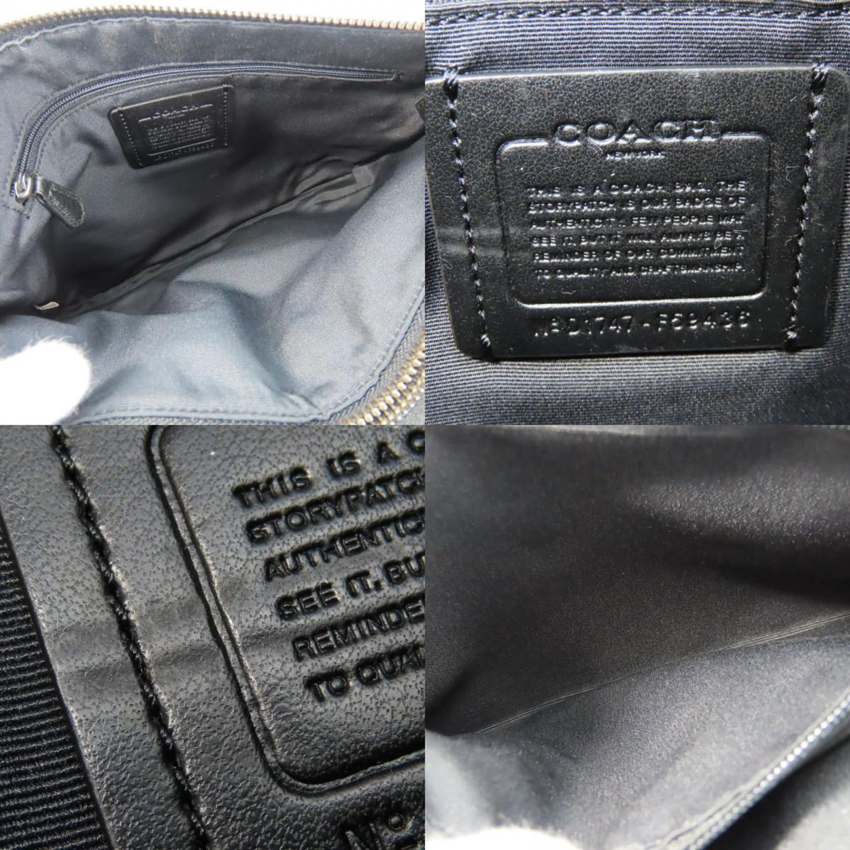 Coach Black Multi-Color Nylon Leather Shoulder Bag (Pre-Owned)