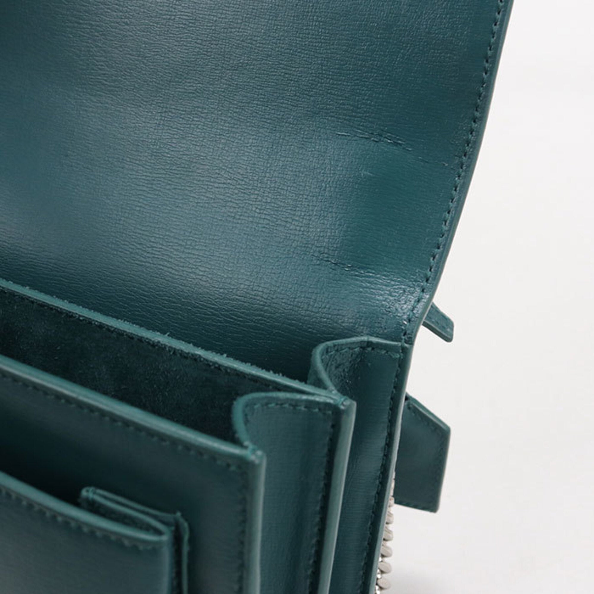Saint Laurent Green Leather Shoulder Bag (Pre-Owned)