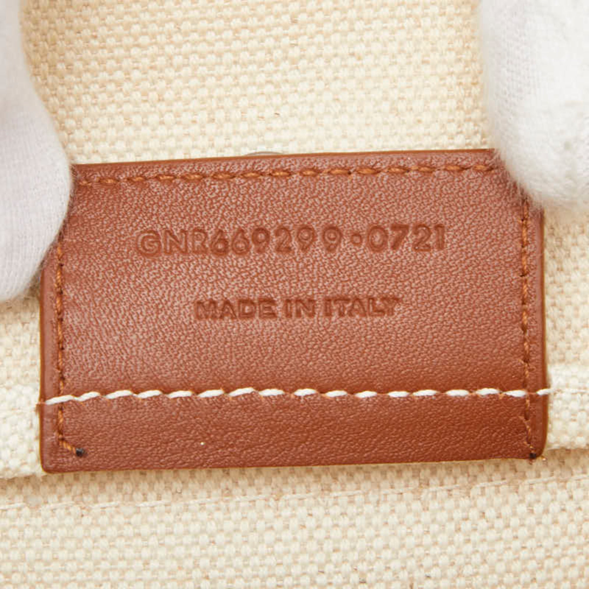 Saint Laurent Brown Ivory Canvas Leather Shoulder Bag (Pre-Owned)
