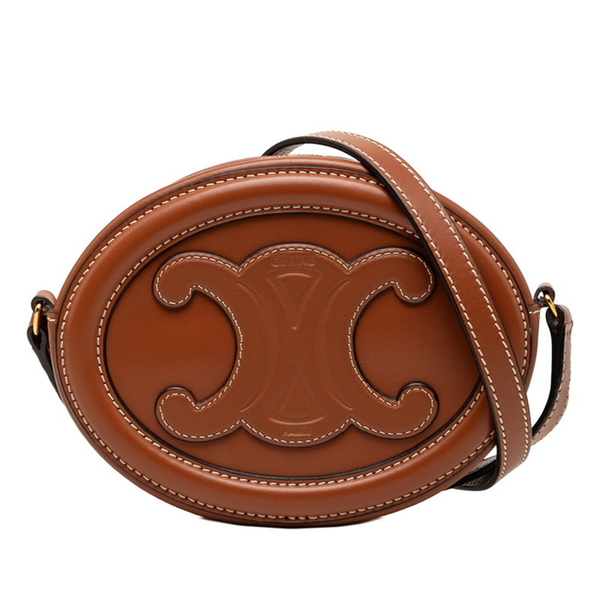 Celine Brown Leather Shoulder Bag (Pre-Owned)