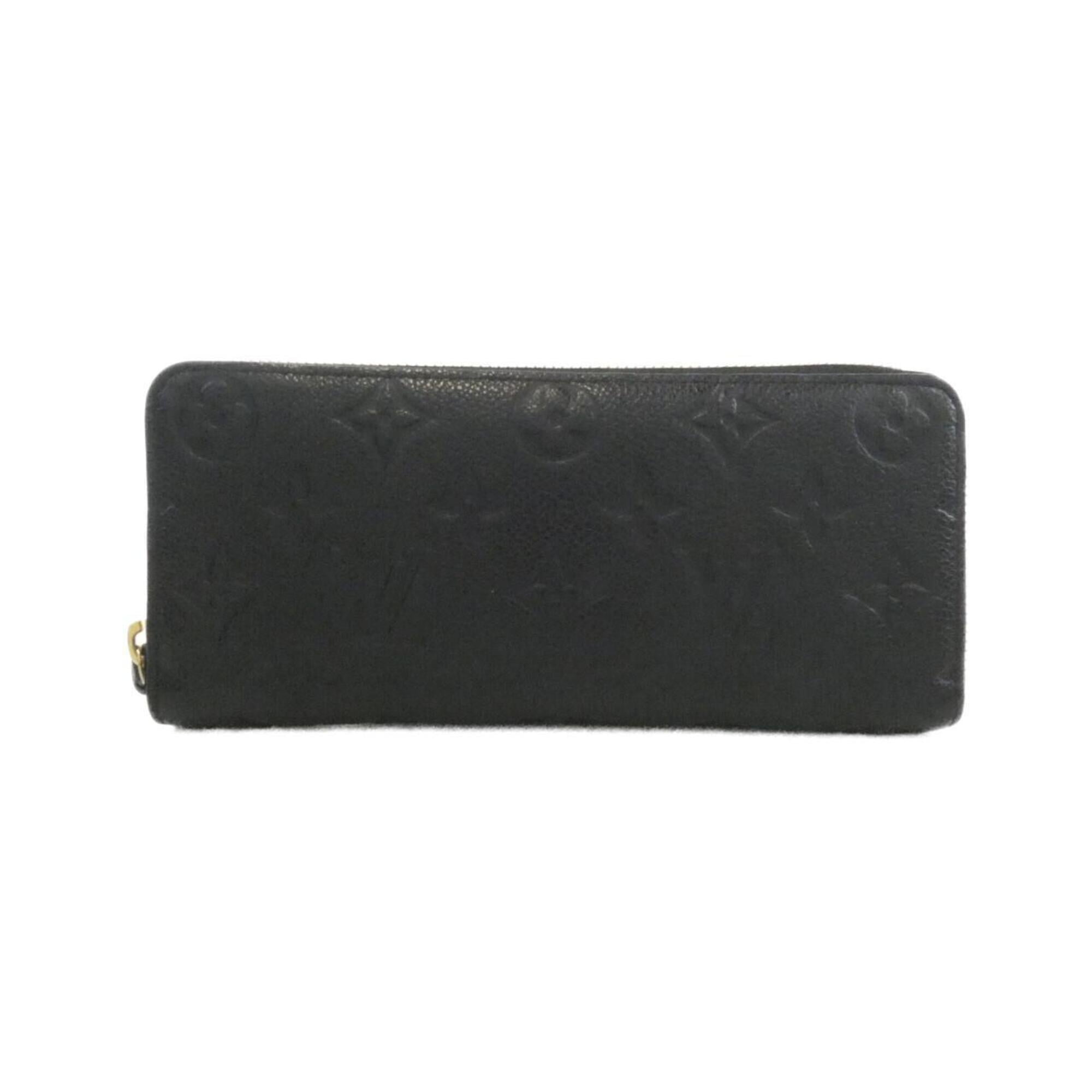 Louis Vuitton Black Leather Long Wallet (Bi-Fold) (Pre-Owned)
