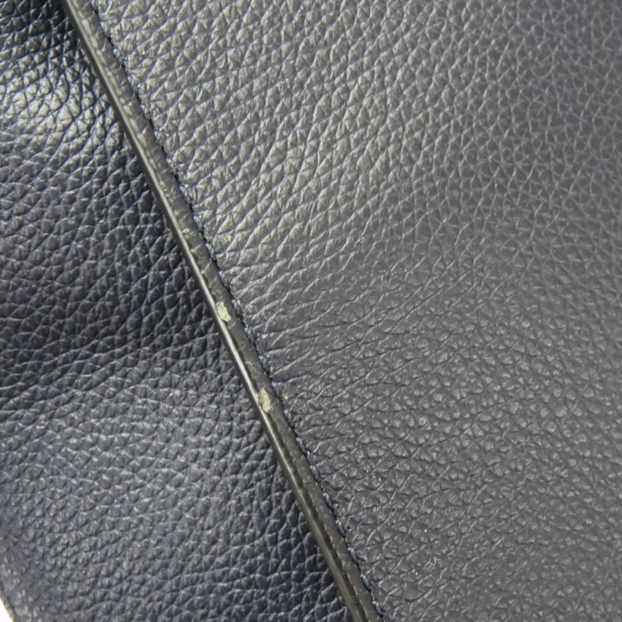 Coach Navy Leather Shoulder Bag (Pre-Owned)