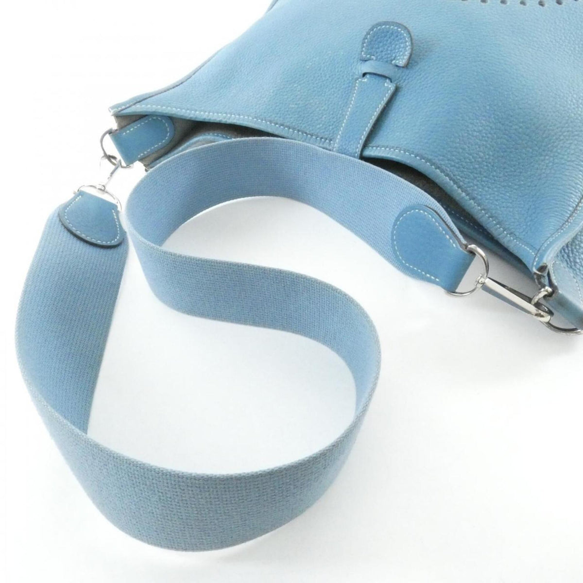 Hermes Blue Jean Taurillon Clemence Leather Shoulder Bag (Pre-Owned)