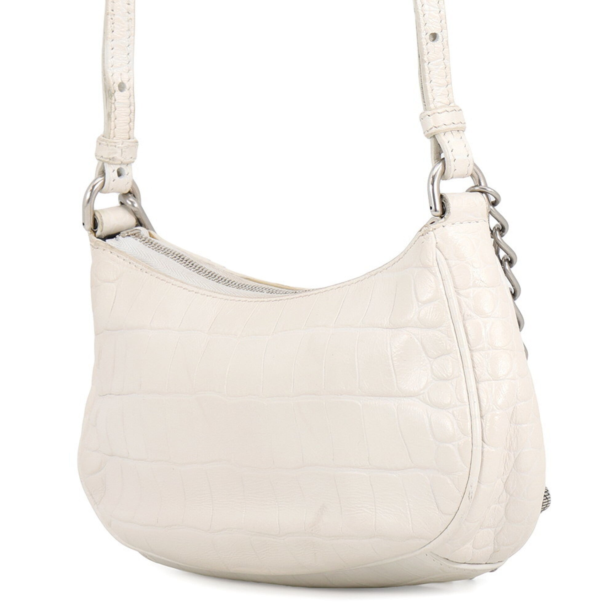 Balenciaga White Leather Shoulder Bag (Pre-Owned)