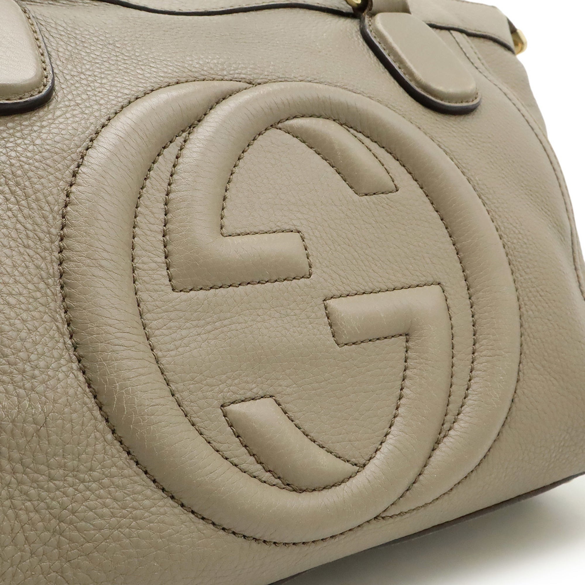 Gucci Soho Leather Handbag Tote Bag (Pre-Owned)