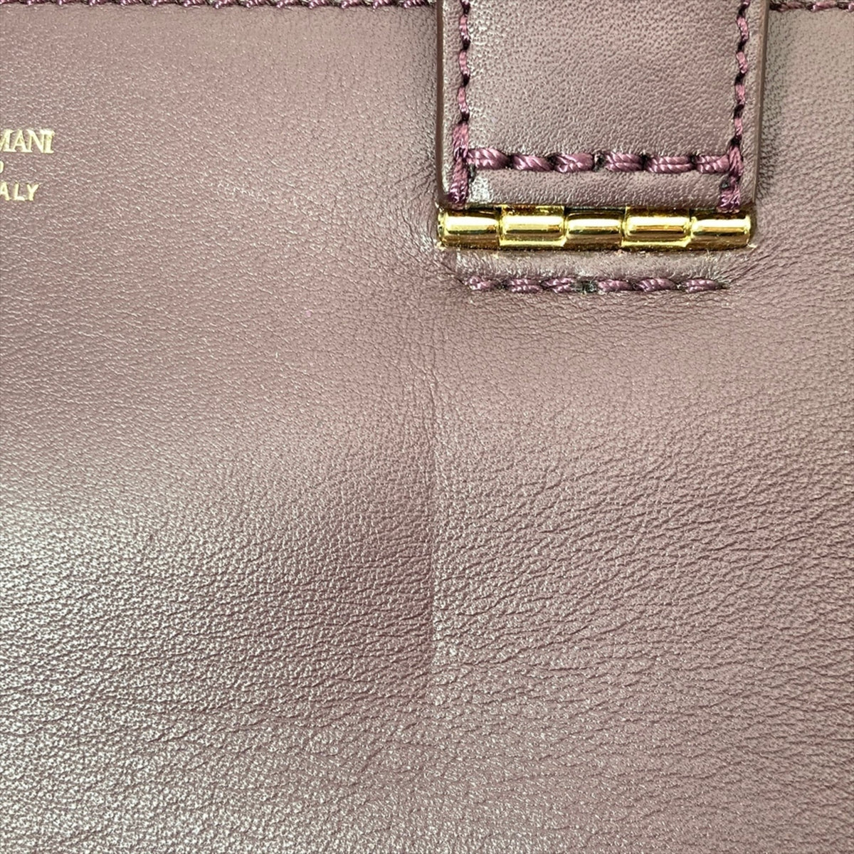 Giorgio Armani Bordeaux Red Color Wine Suede Leather Handbag Tote Bag (Pre-Owned)