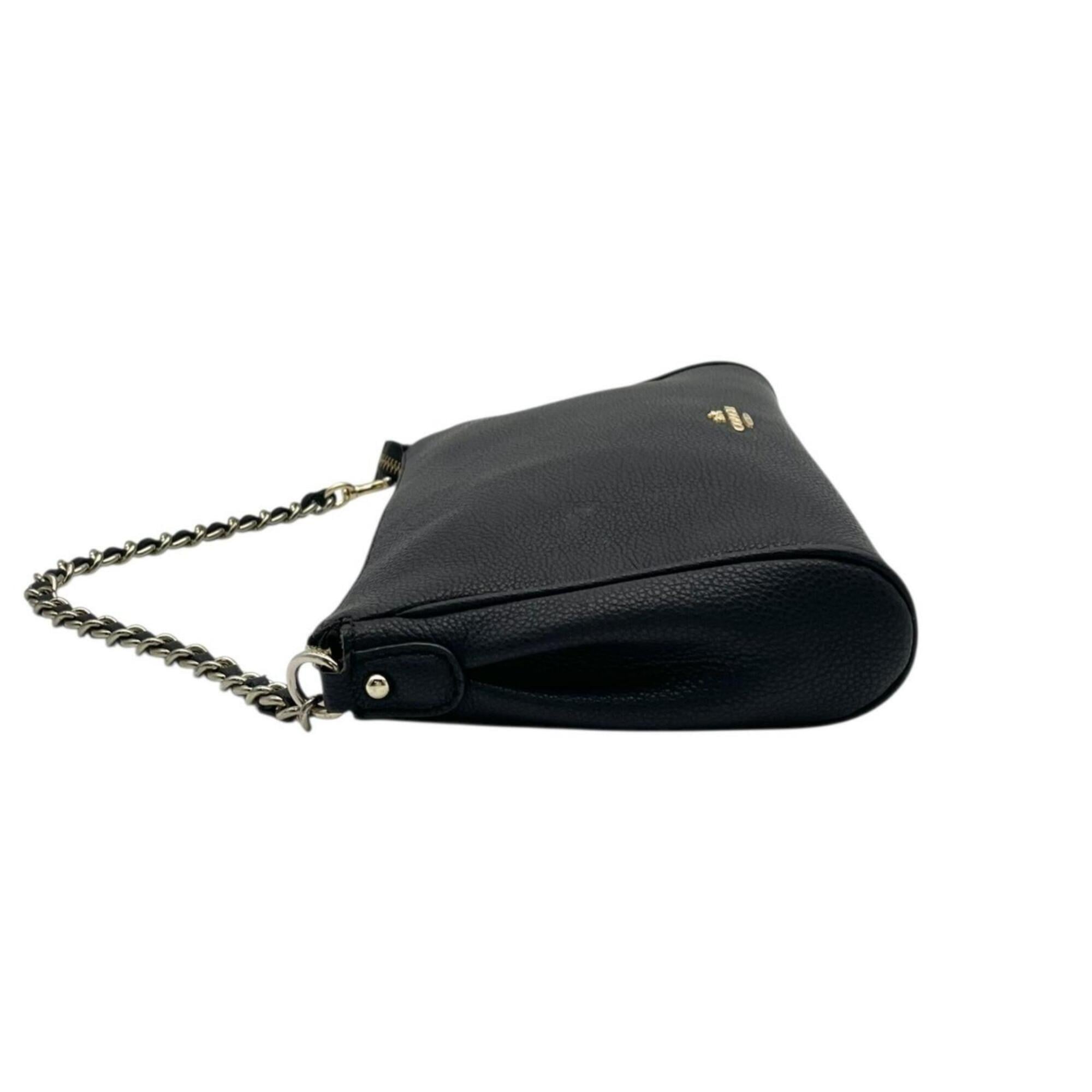 Coach Black Leather Handbag Shoulder Bag (Pre-Owned)