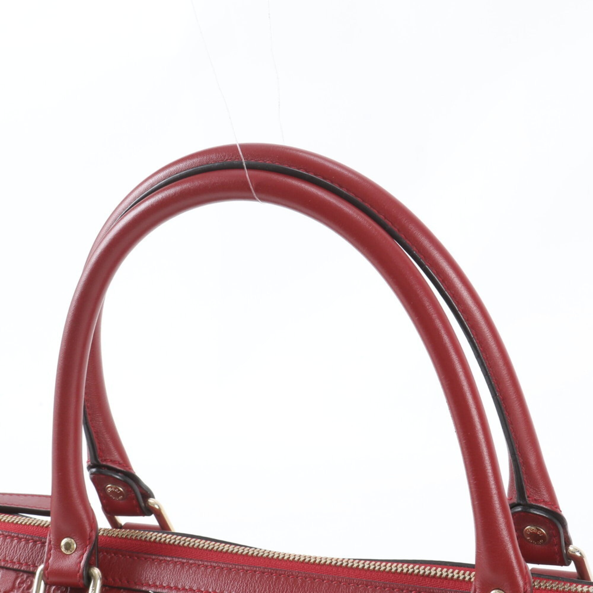 Gucci Bordeaux Leather Shoulder Bag (Pre-Owned)