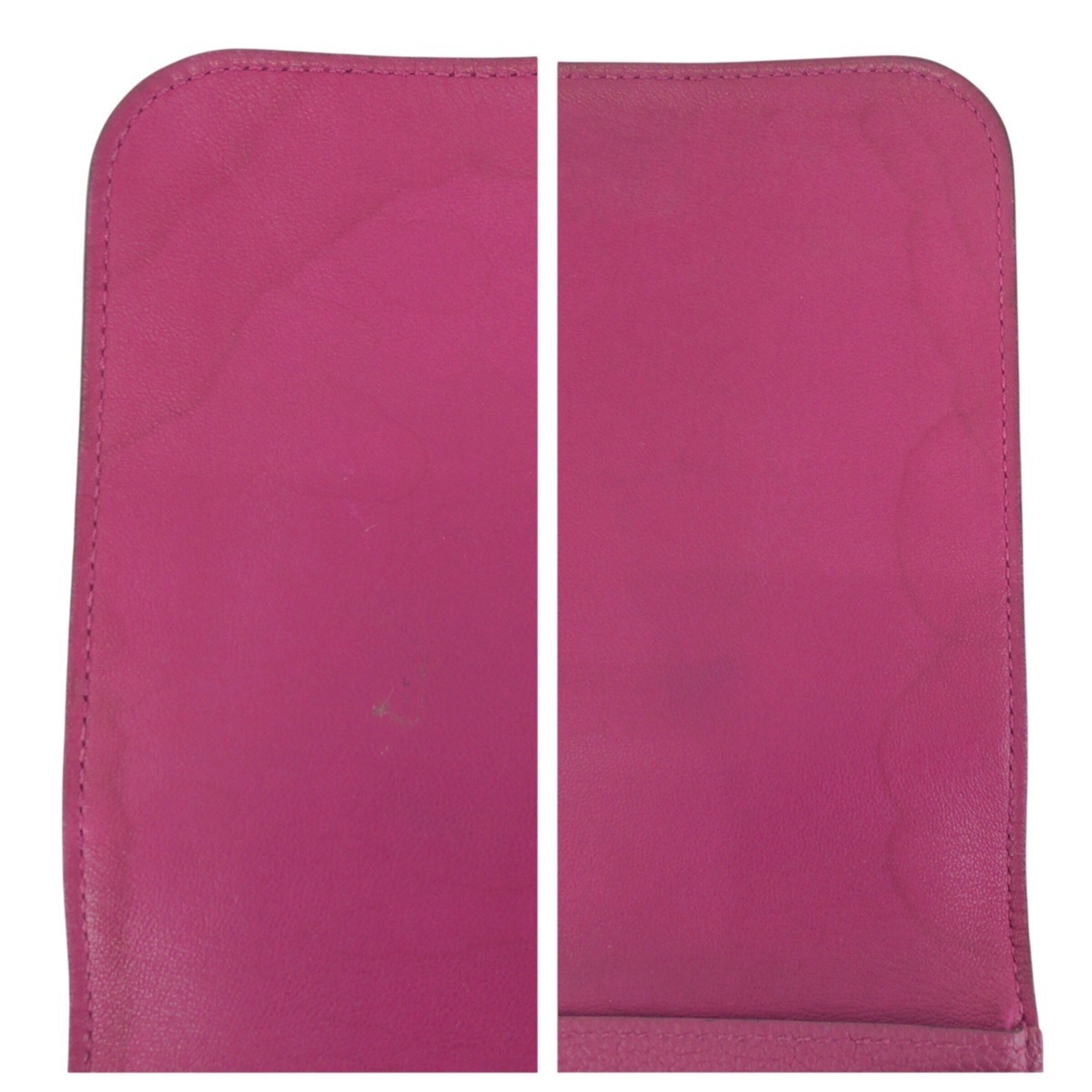 Hermes Pink Rose Purple Togo Leather Long Wallet (Bi-Fold) (Pre-Owned)
