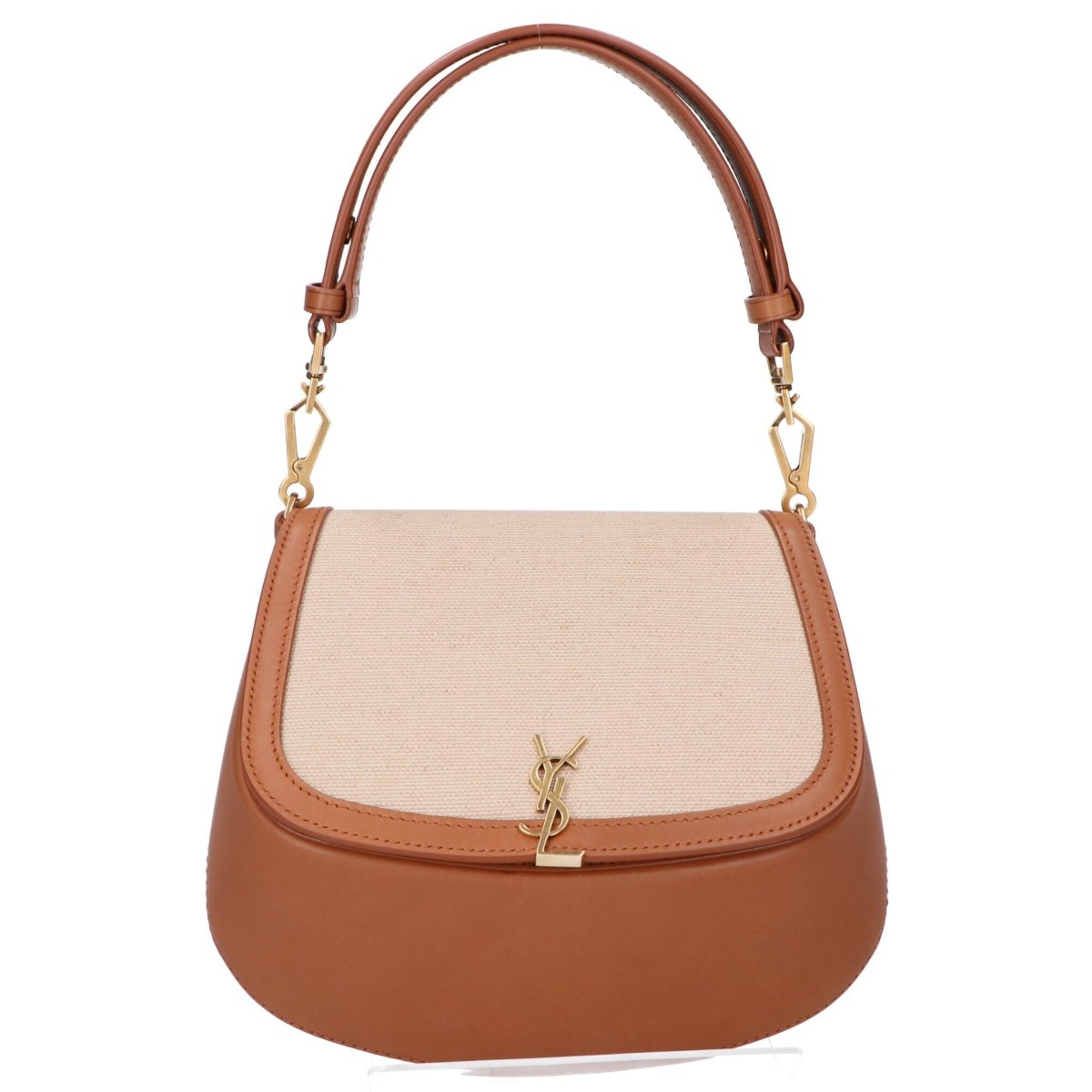 Saint Laurent Beige Canvas Handbag (Pre-Owned)
