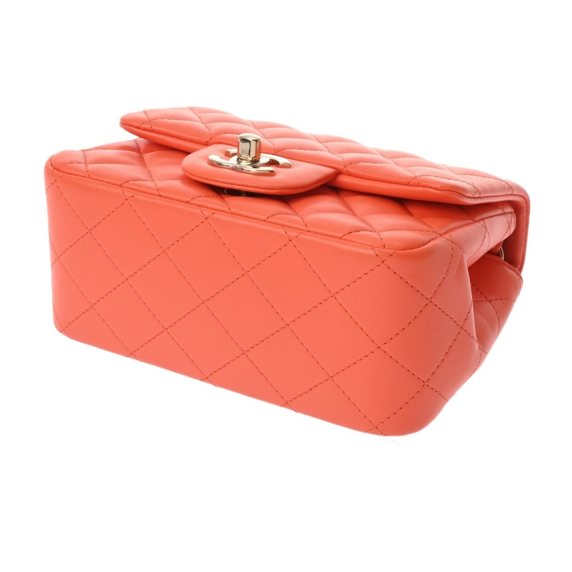 Chanel Orange Leather Shoulder Bag (Pre-Owned)