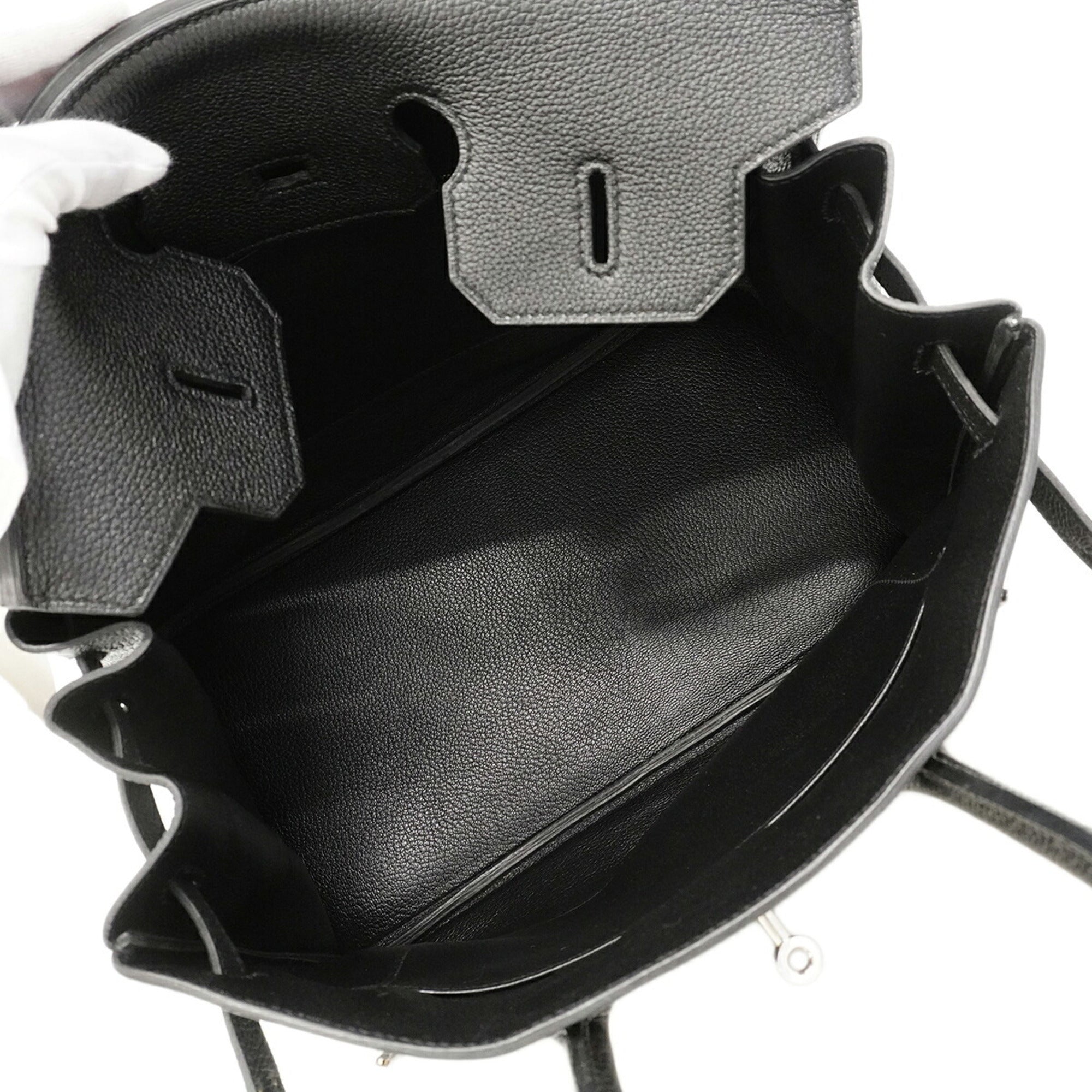 Hermes Black Togo Leather Handbag (Pre-Owned)