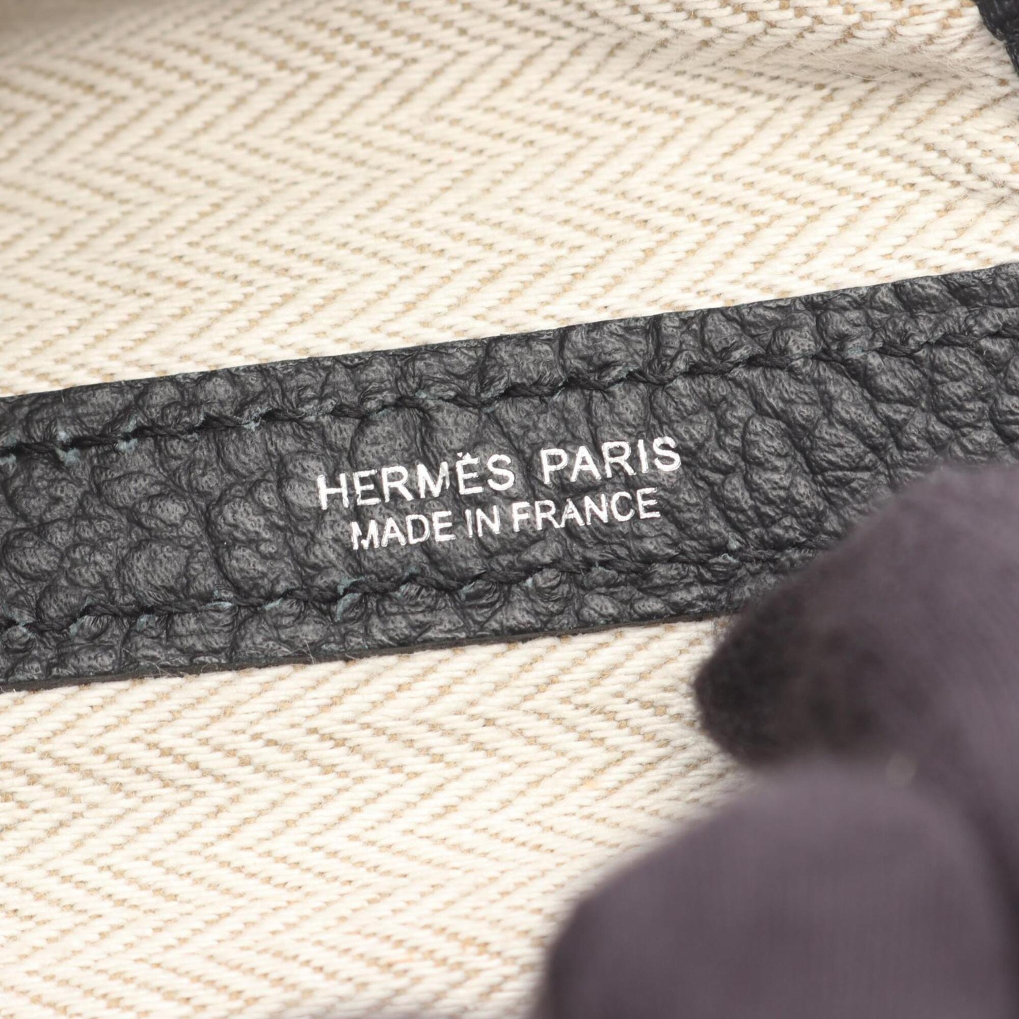 Hermes Black Country Leather Leather Handbag Tote Bag (Pre-Owned)