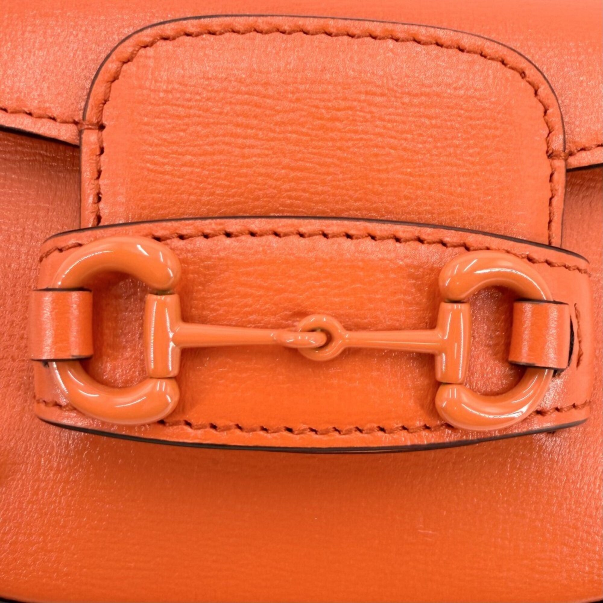 Gucci Orange Leather Shoulder Bag (Pre-Owned)