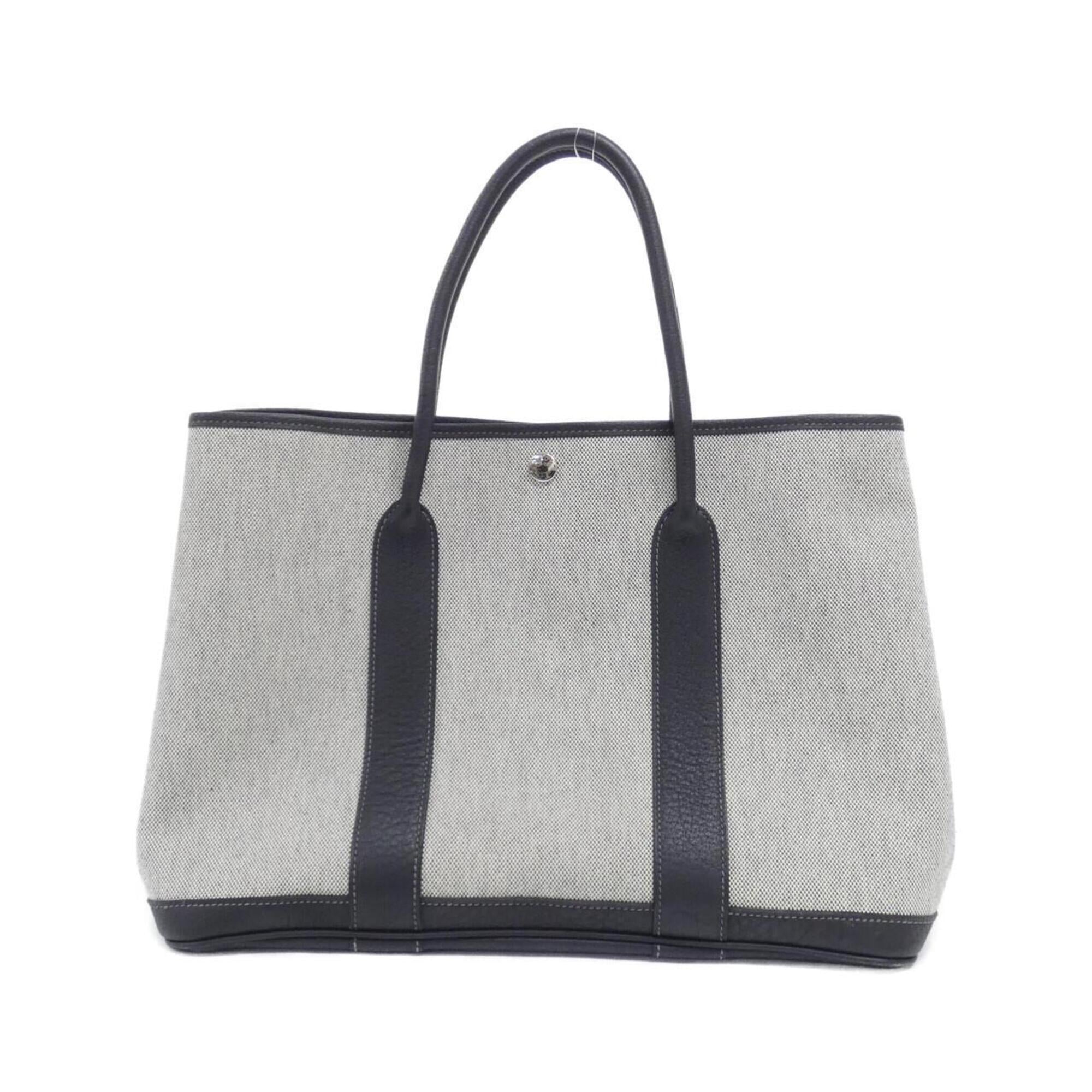 Hermes Black Toile H Handbag (Pre-Owned)