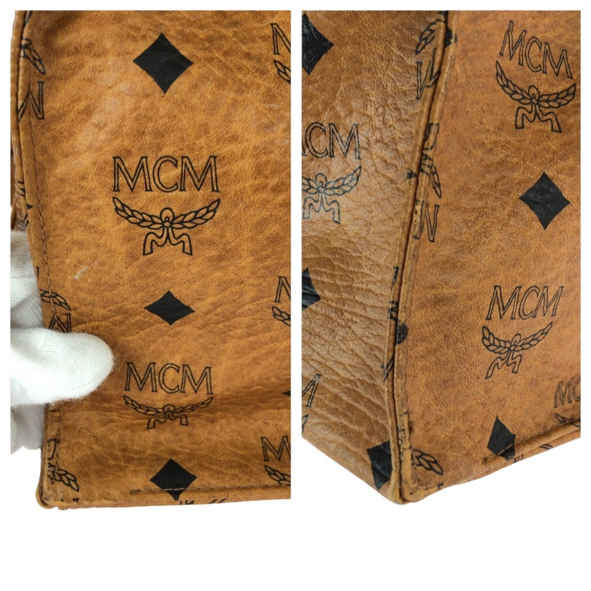 Mcm Brown Camel Pvc Shoulder Bag Tote Bag (Pre-Owned)
