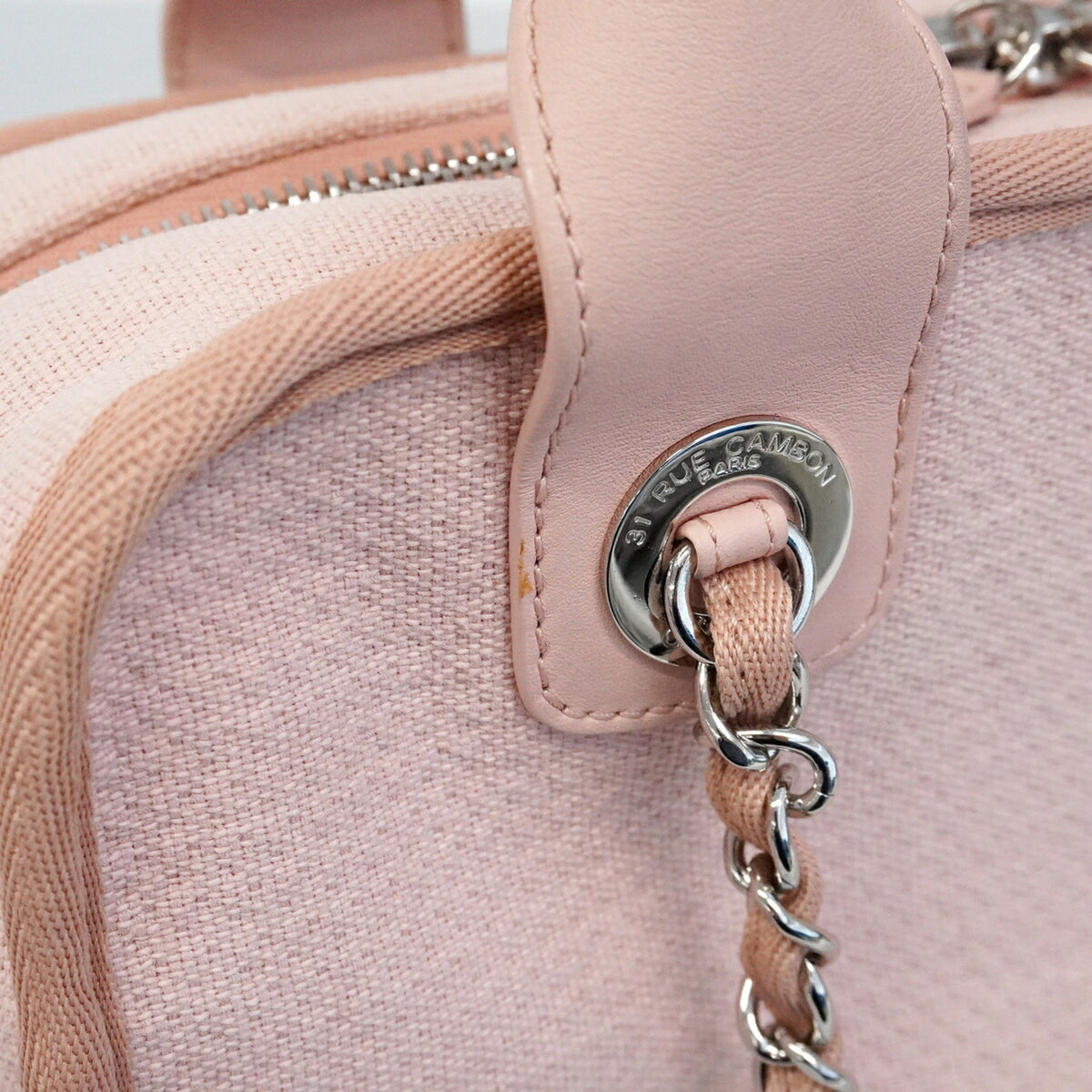 Chanel Pink Canvas Handbag (Pre-Owned)