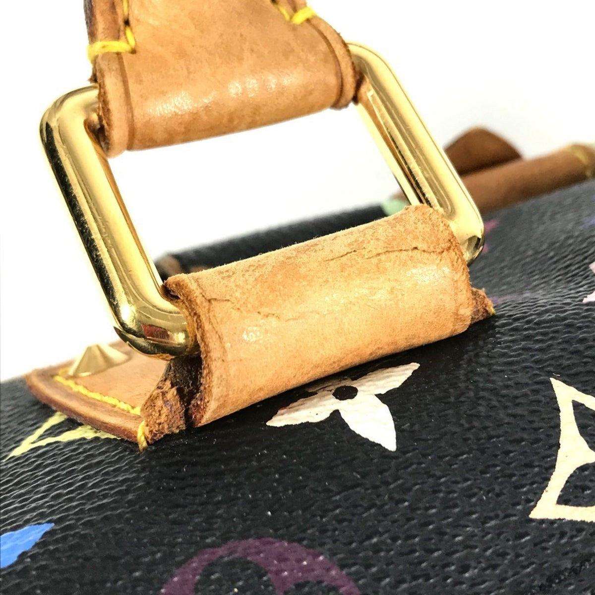Louis Vuitton Black Noir Monogram Multicolore Canvas Boston Bag Handbag (Pre-Owned)