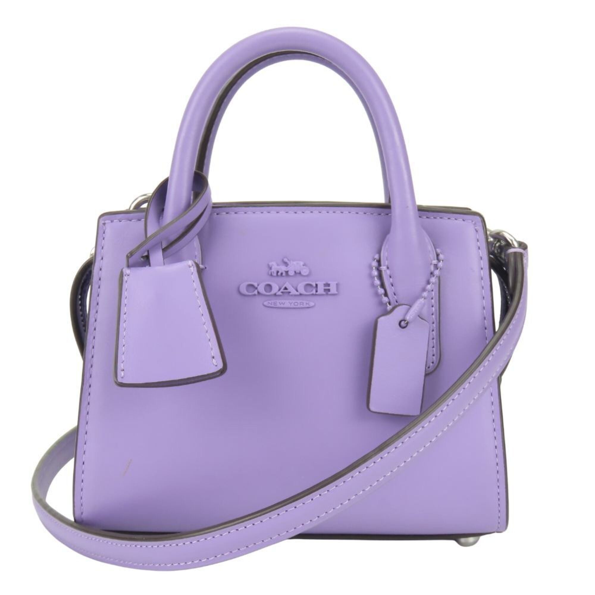 Coach Purple Leather Handbag (Pre-Owned)