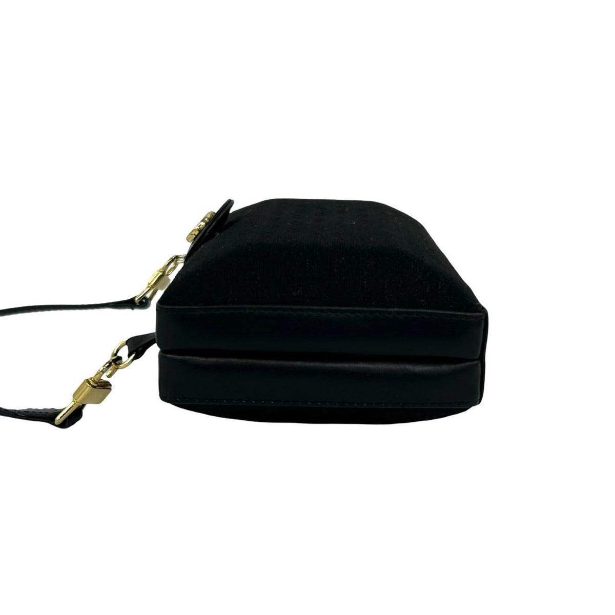 Gucci Black Canvas Leather Shoulder Bag (Pre-Owned)